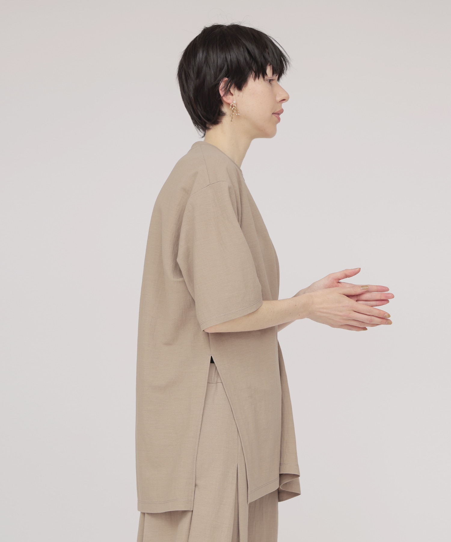 natural wrinkles tuck pullover cutsew