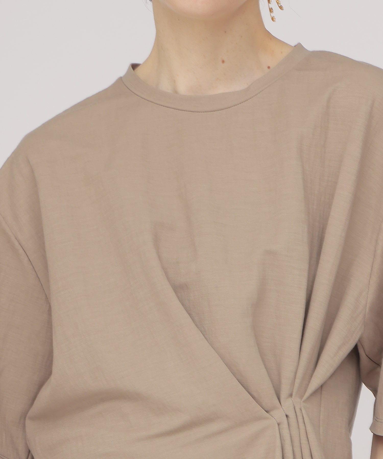 natural wrinkles tuck pullover cutsew