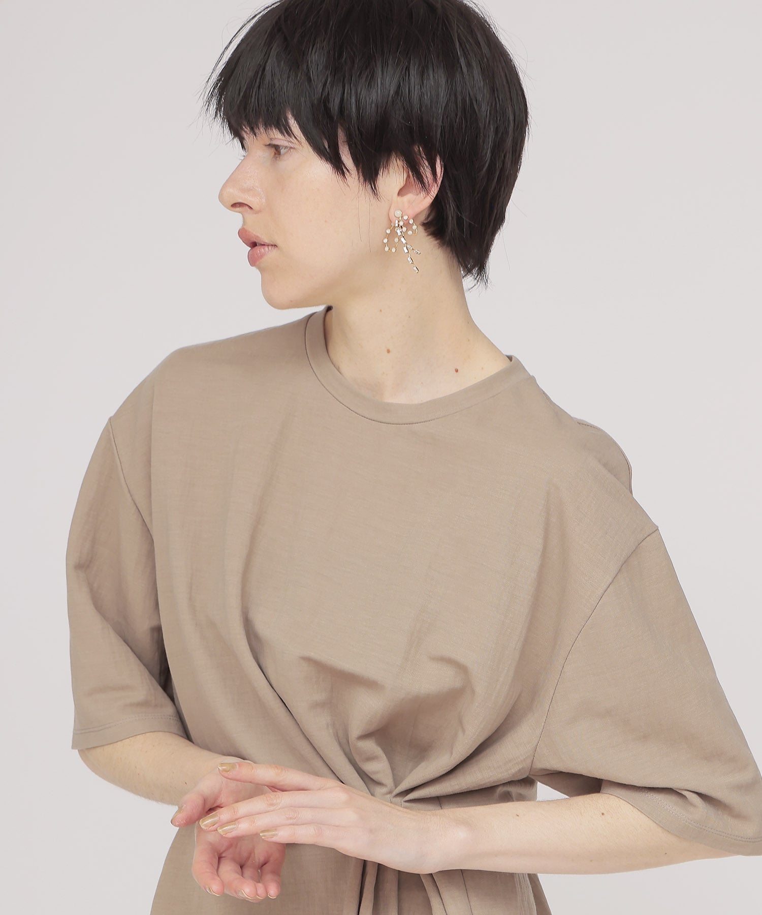 natural wrinkles tuck pullover cutsew