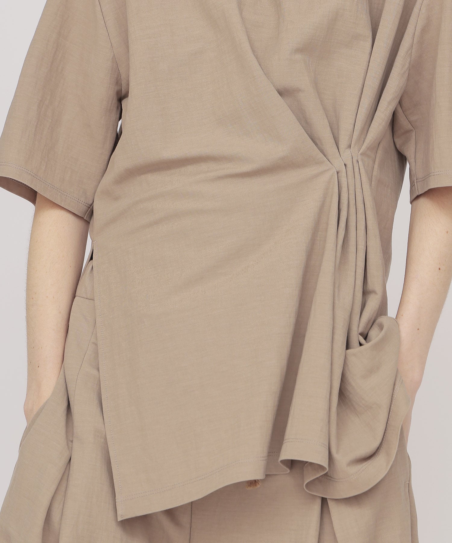 natural wrinkles tuck pullover cutsew