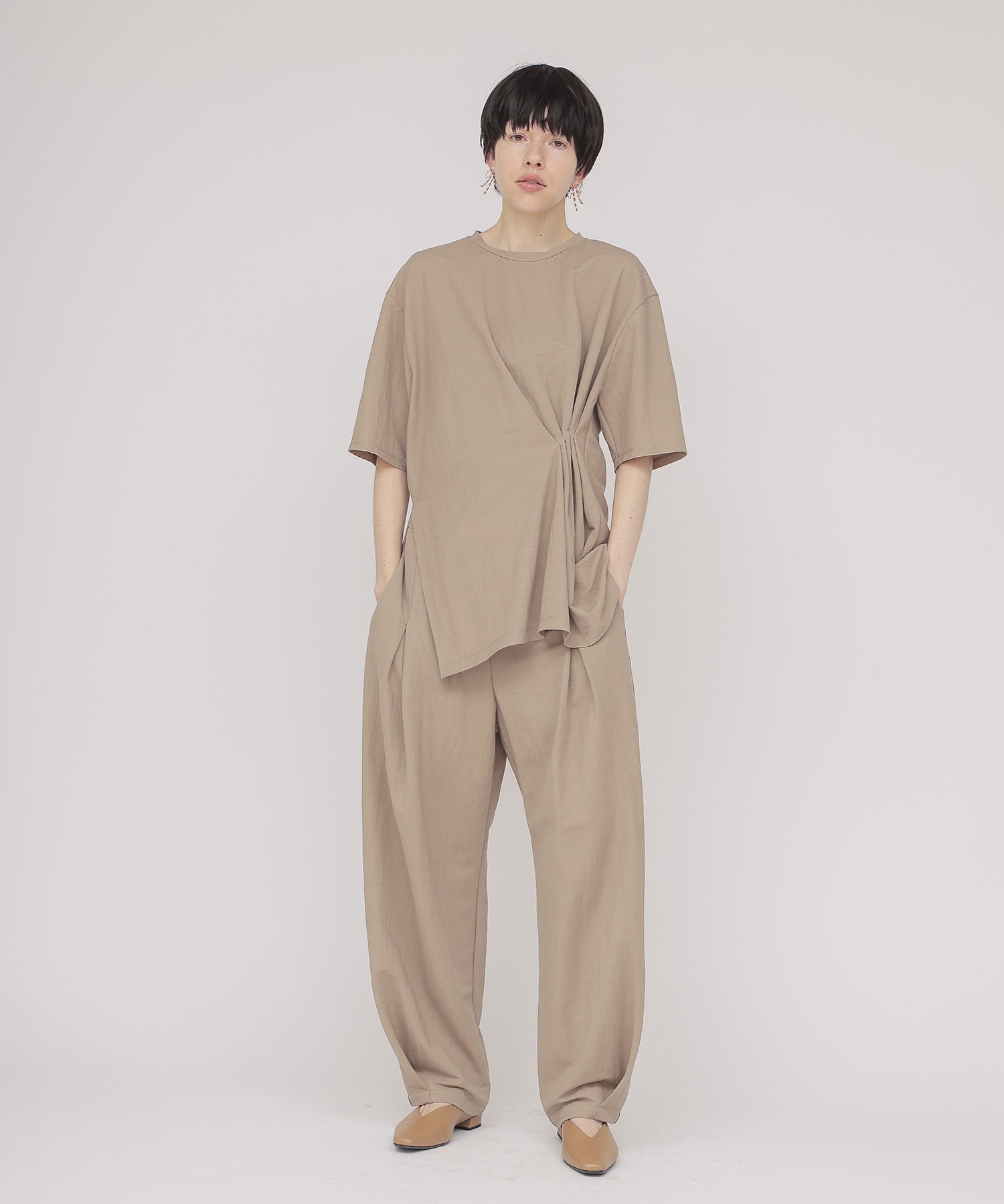 natural wrinkles tuck pullover cutsew