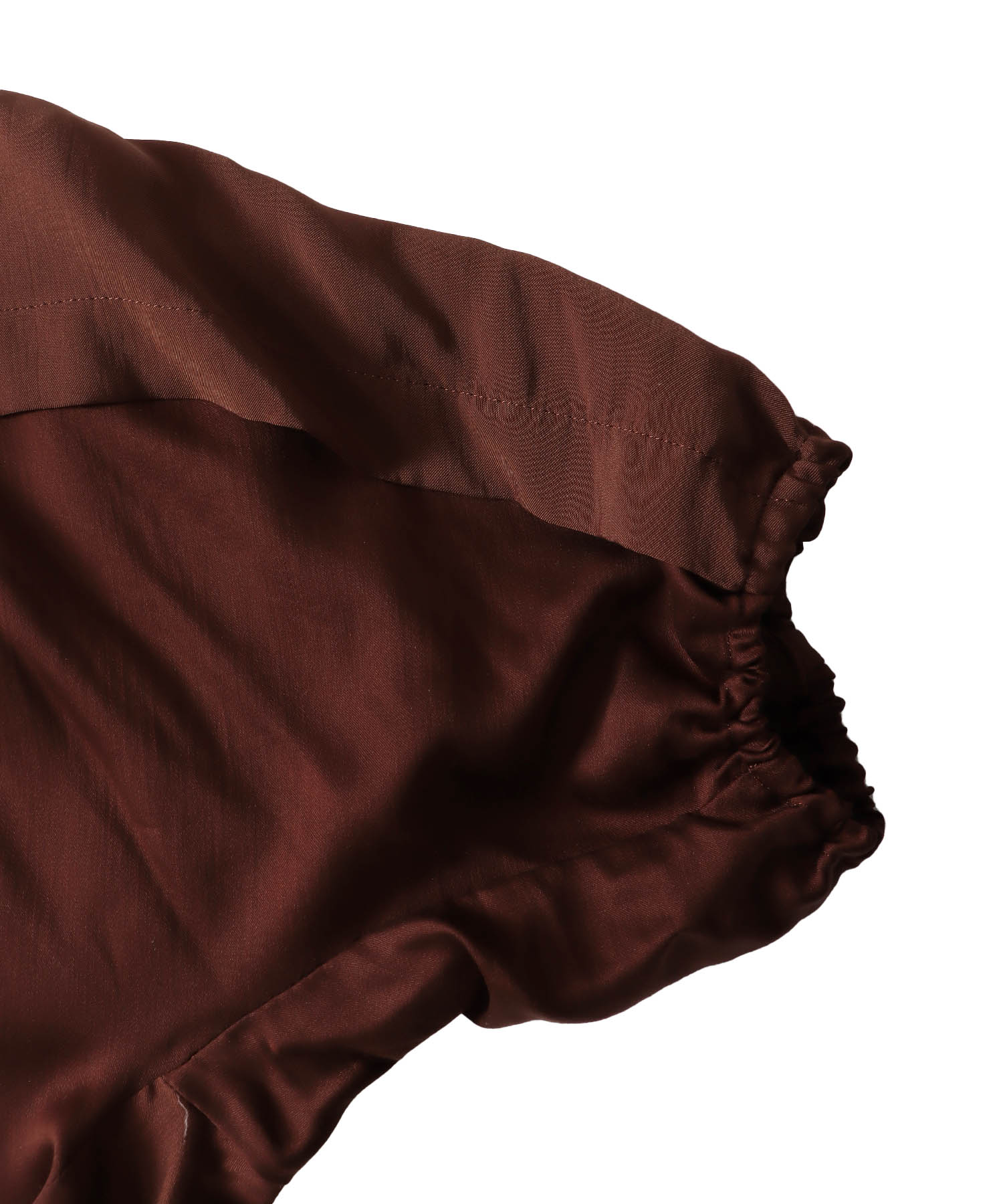 design yoke silky blouse