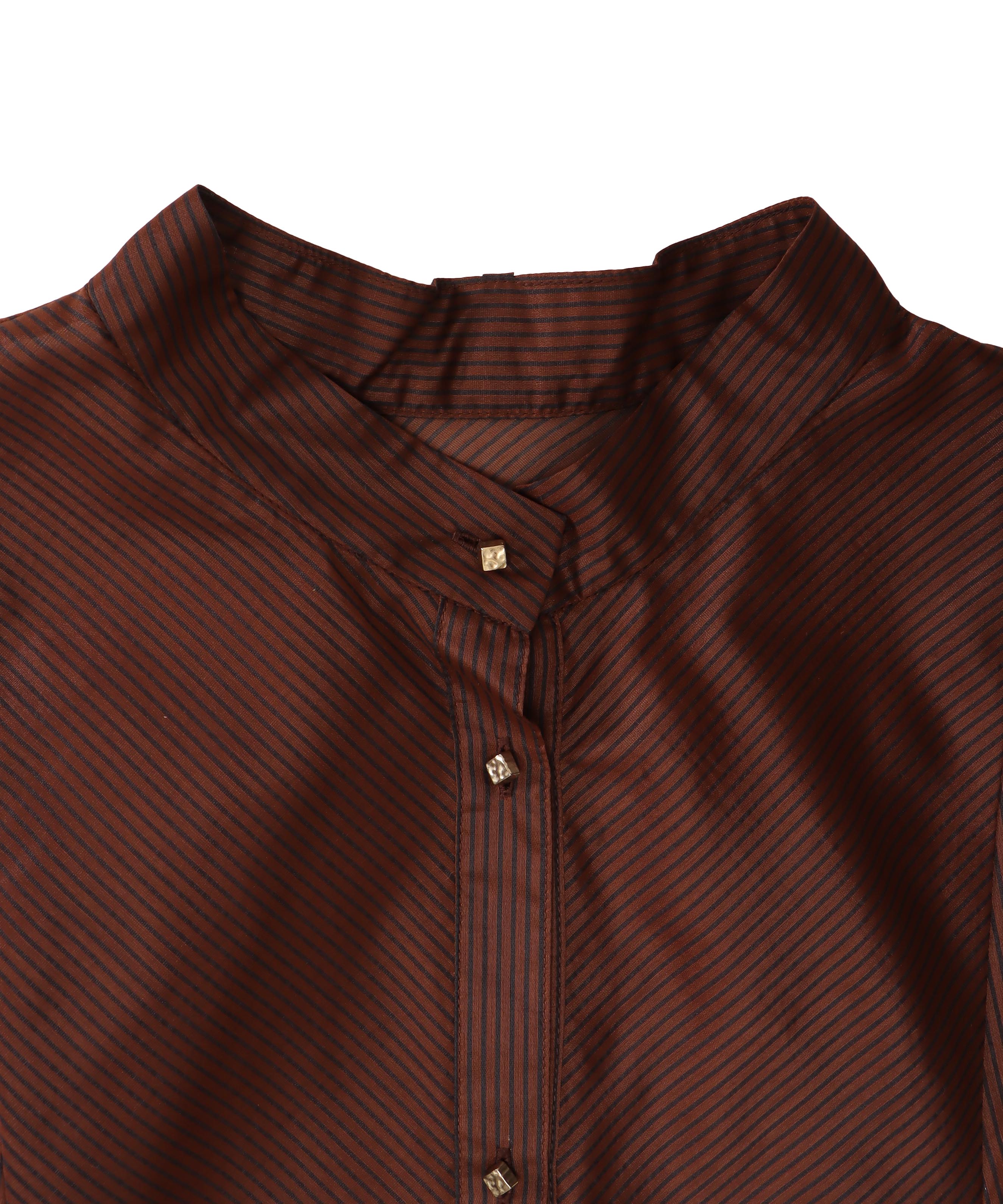 sheer stripe bow tie blouse