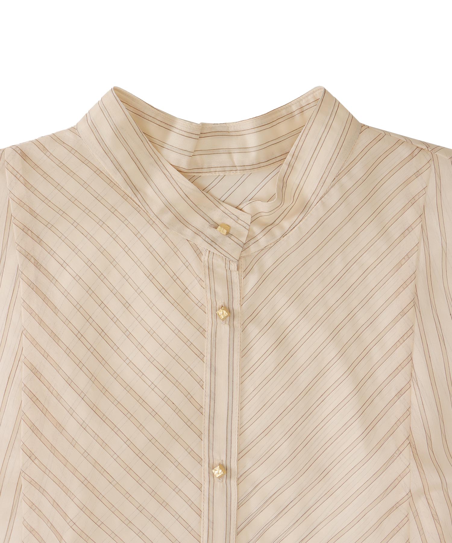 sheer stripe bow tie blouse