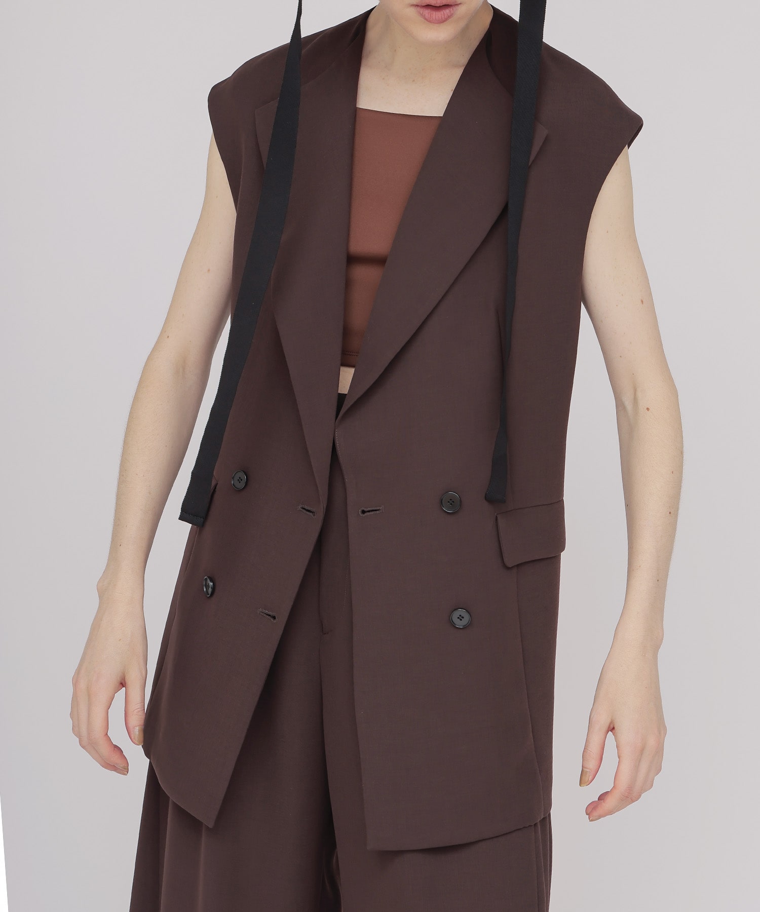 double breast gilet