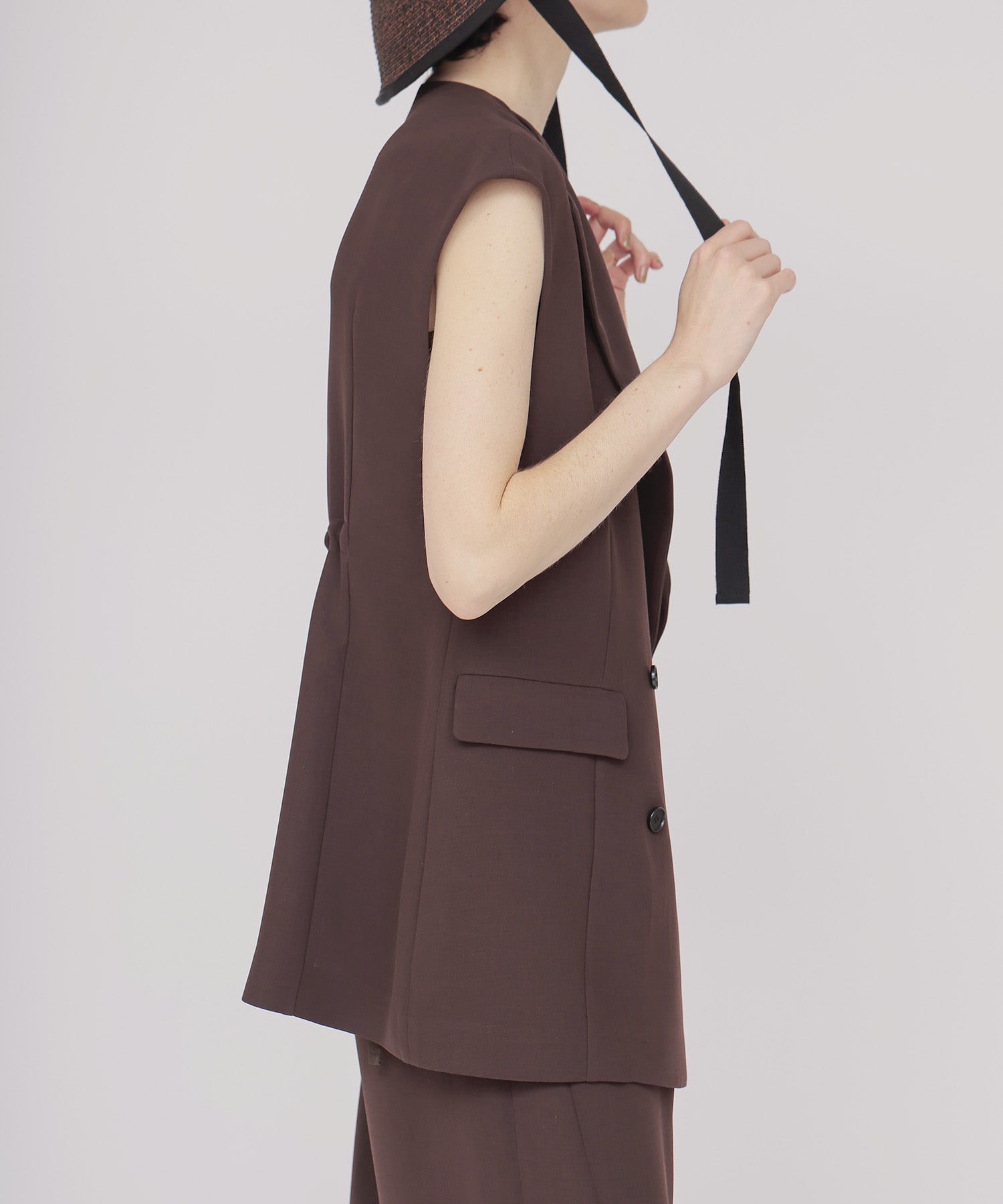 double breast gilet