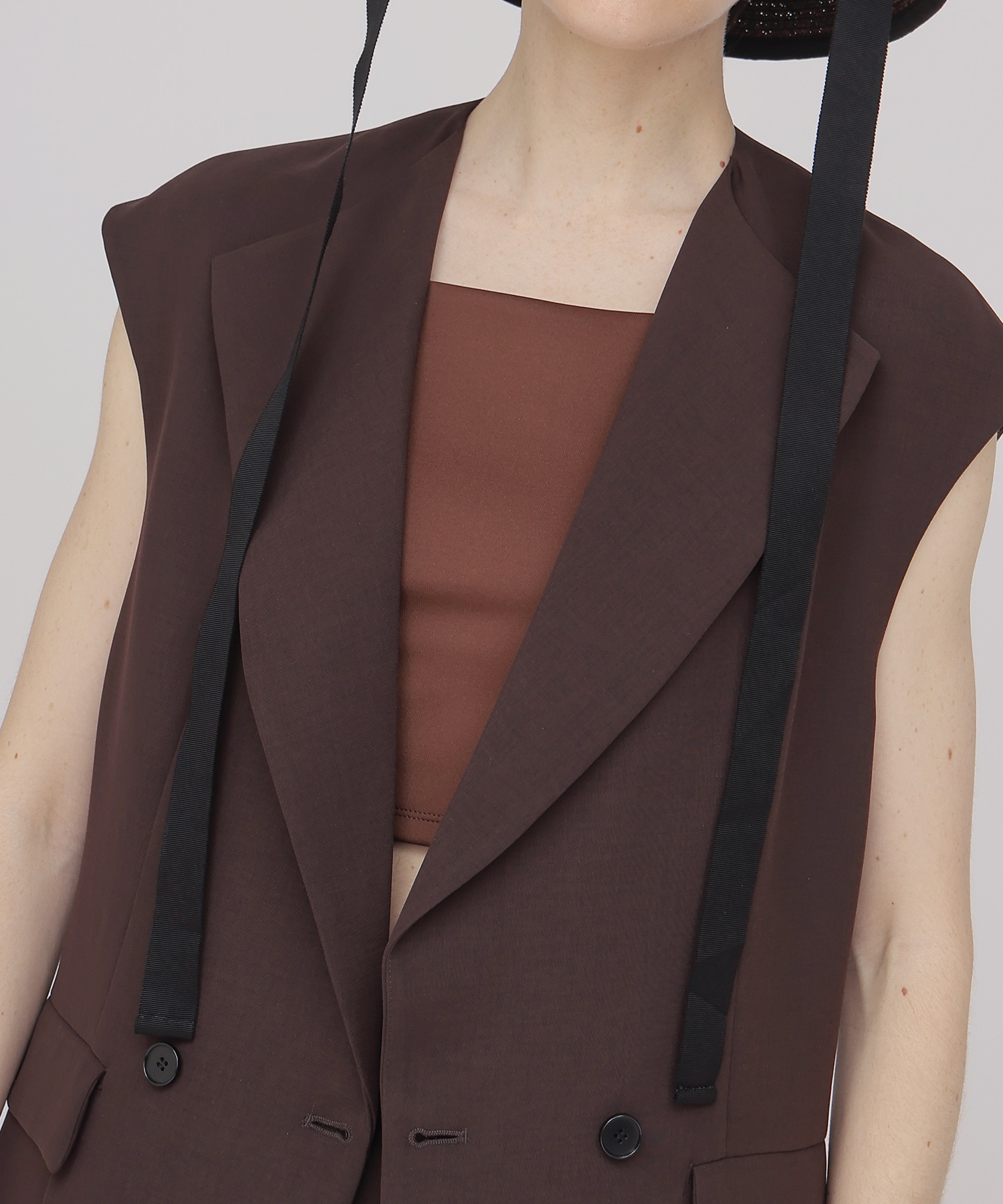 double breast gilet