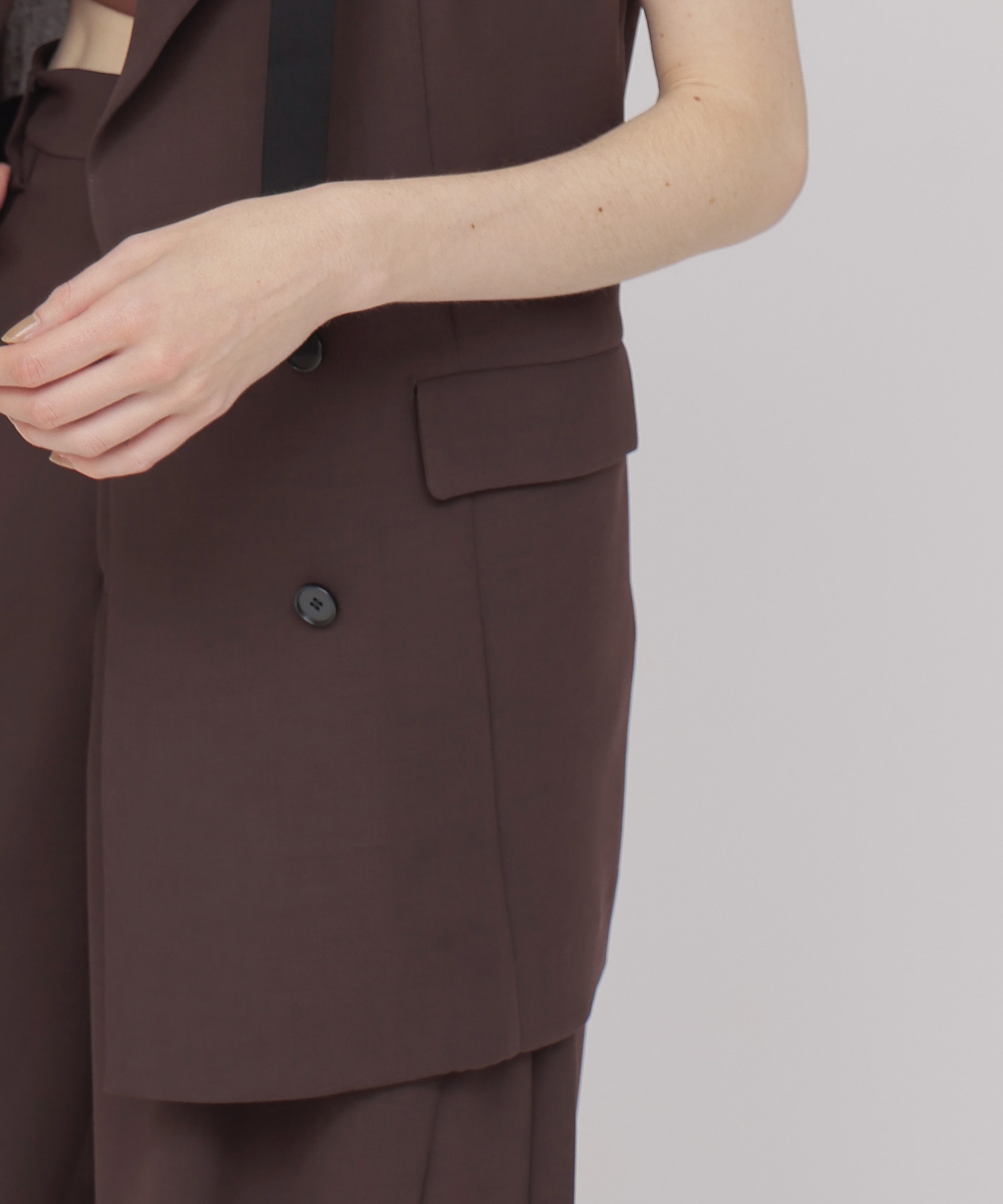 double breast gilet