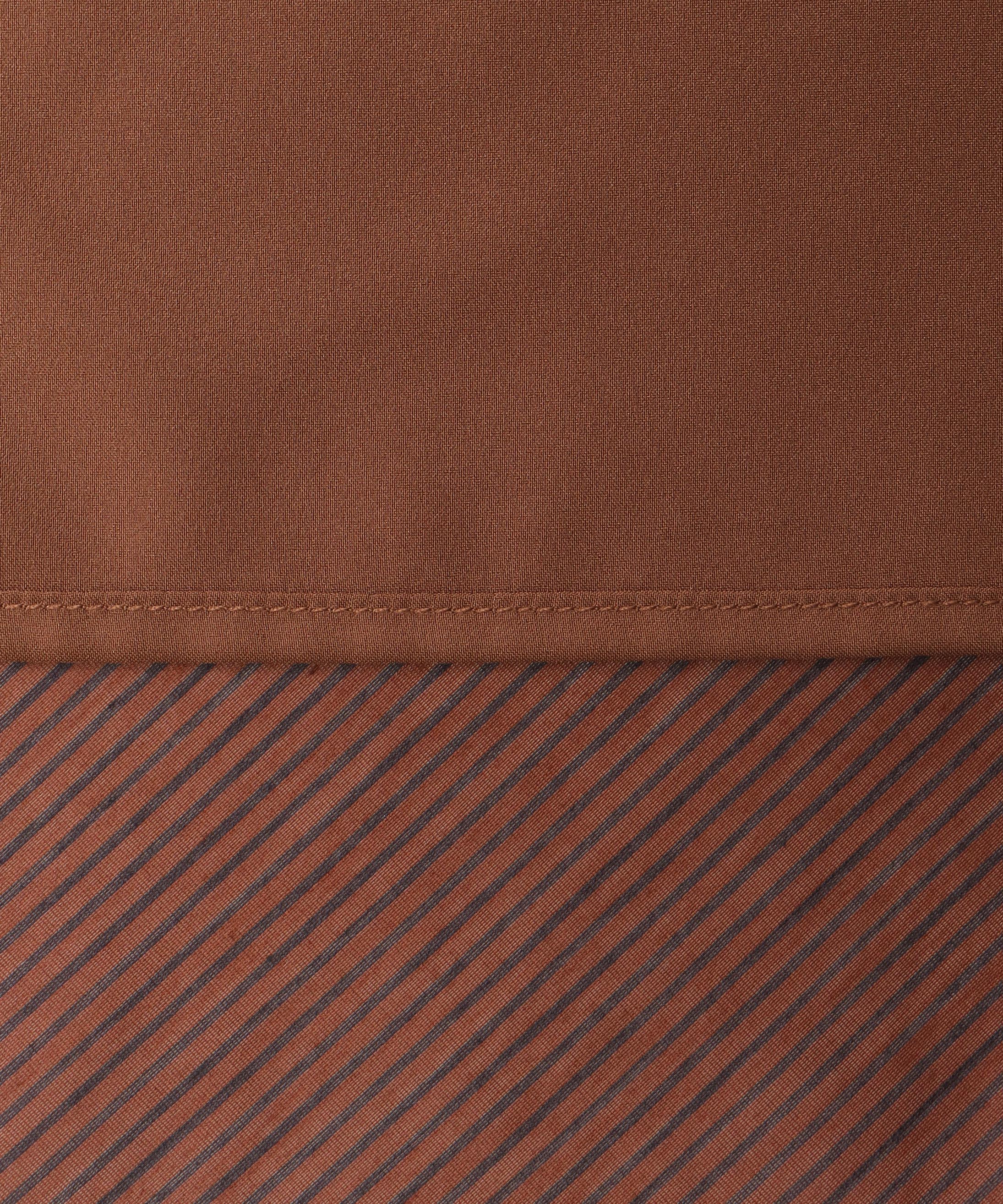 sheer stripe panel flare skirt