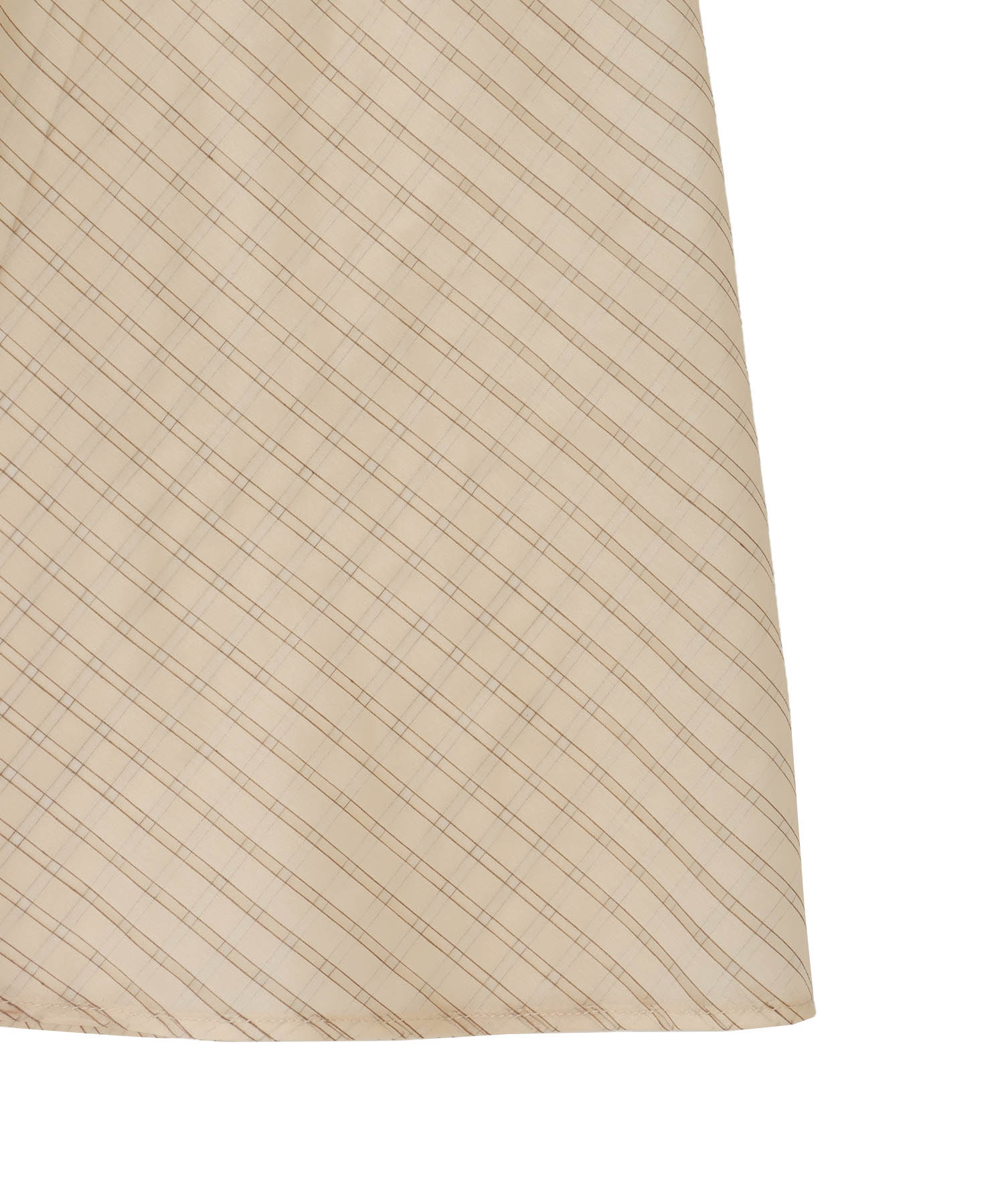 sheer stripe panel flare skirt