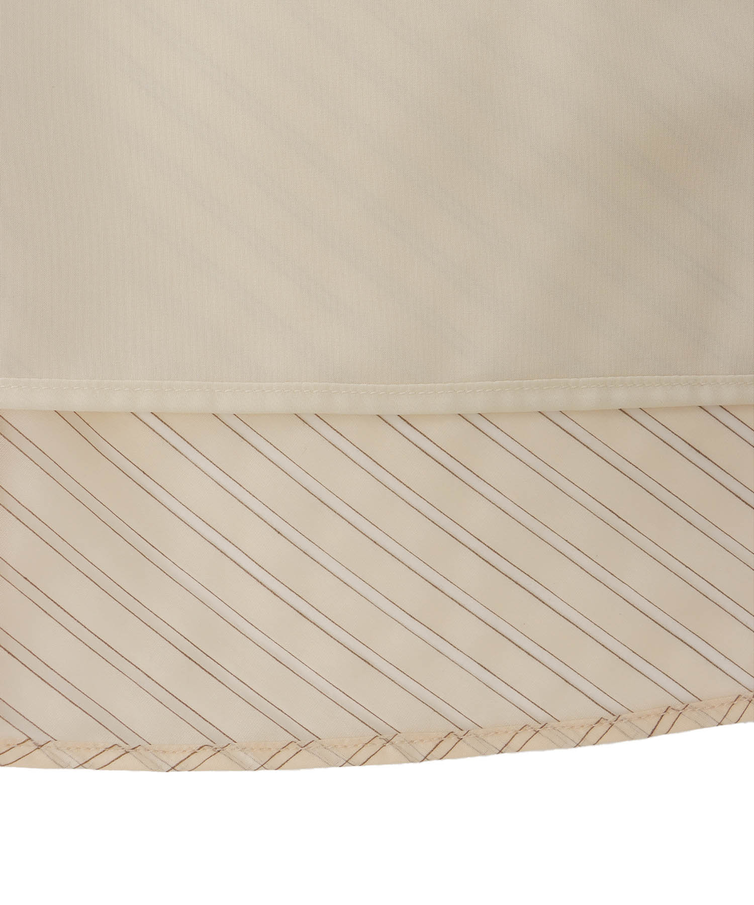 sheer stripe panel flare skirt