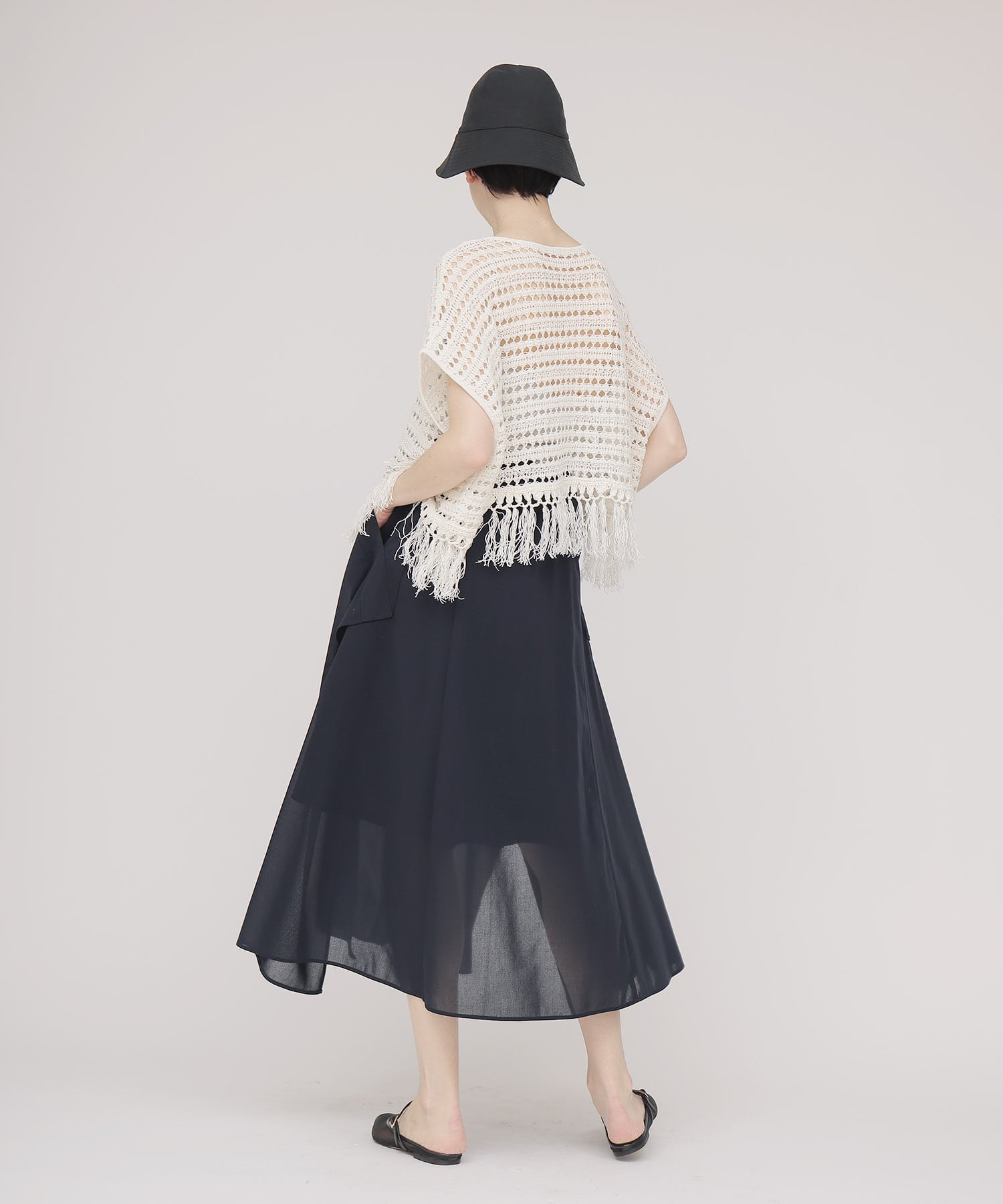 sheer irregular hem skirt