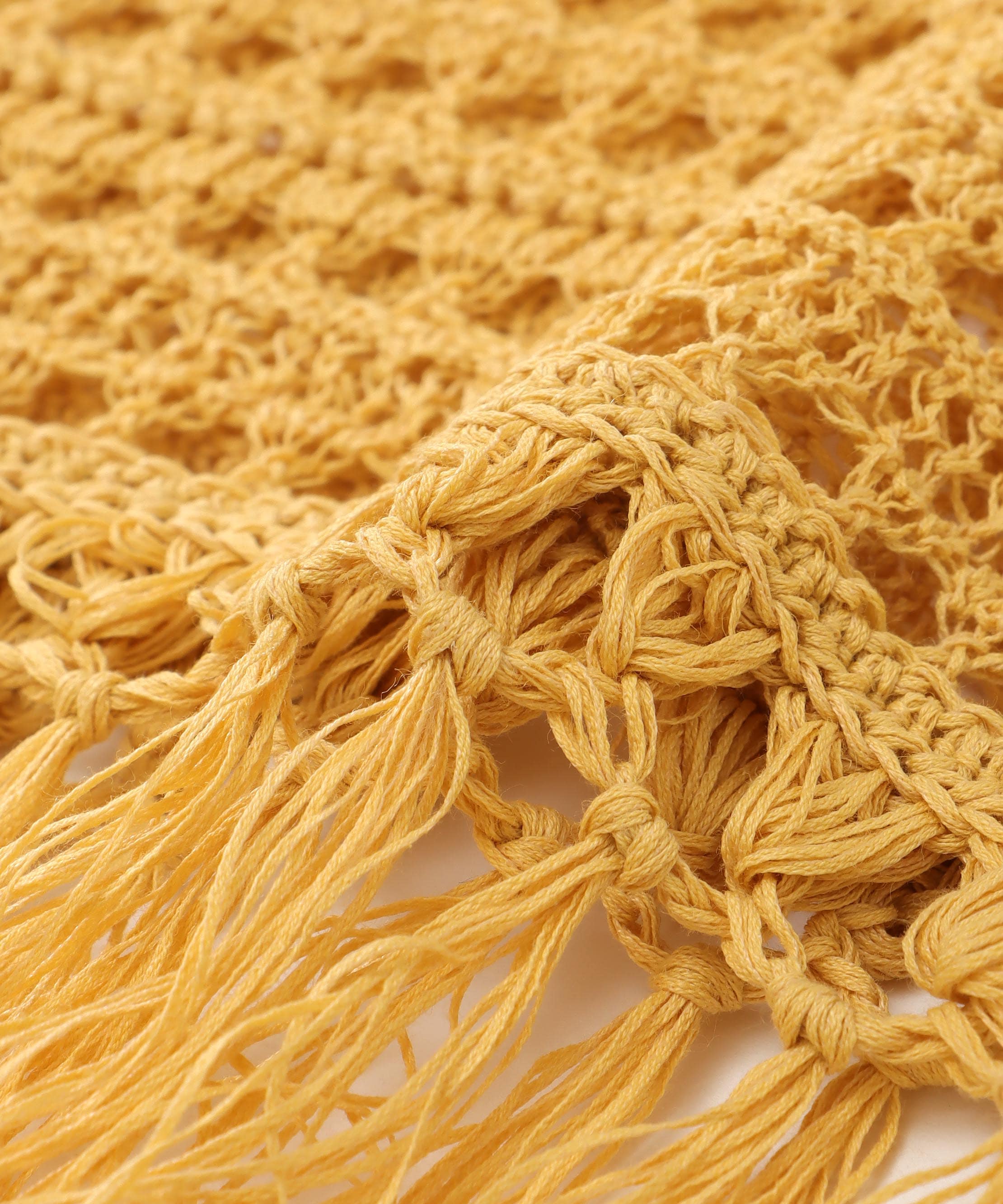 eyelet fringe knit pullover