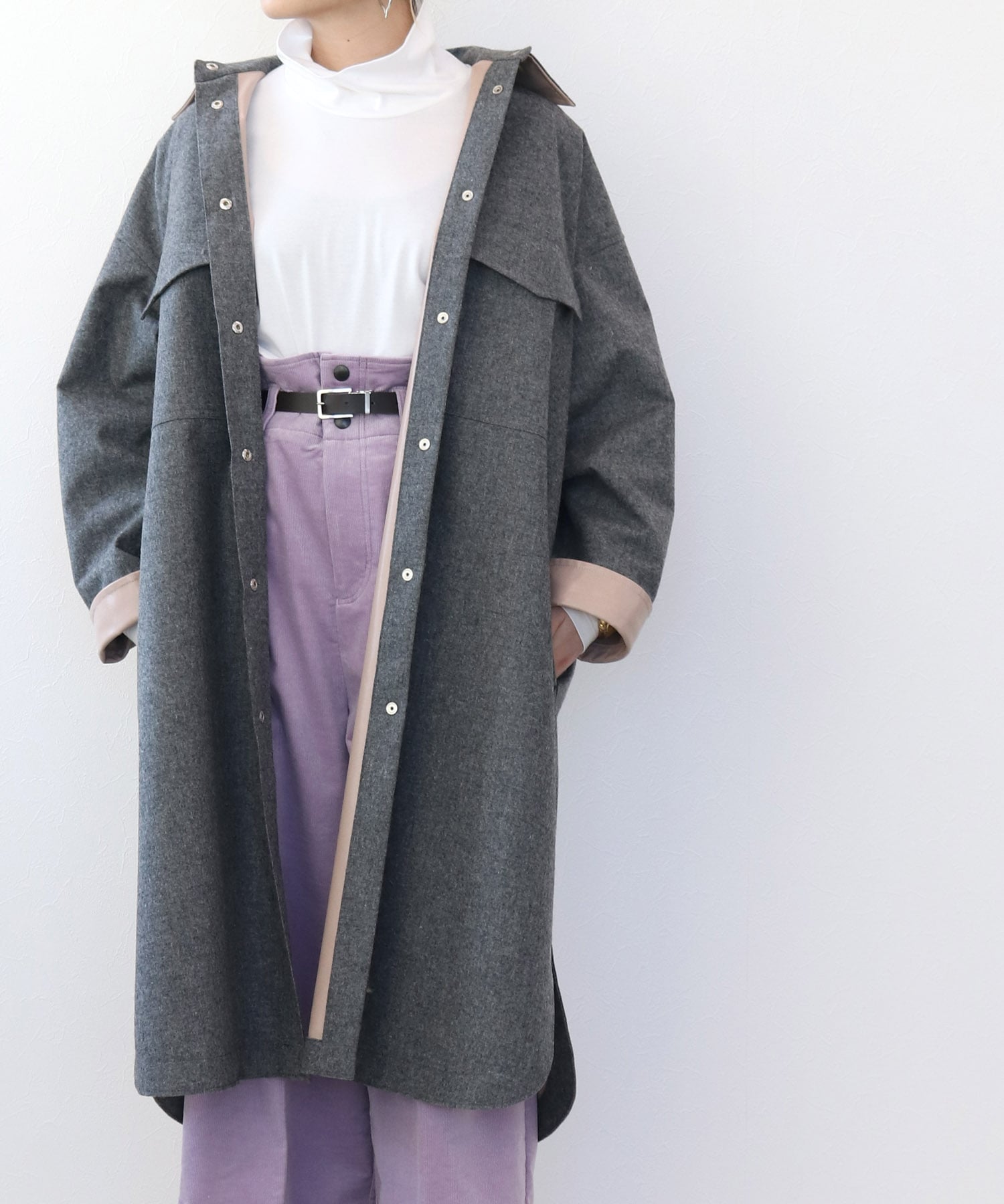 wool×coating CPO coat