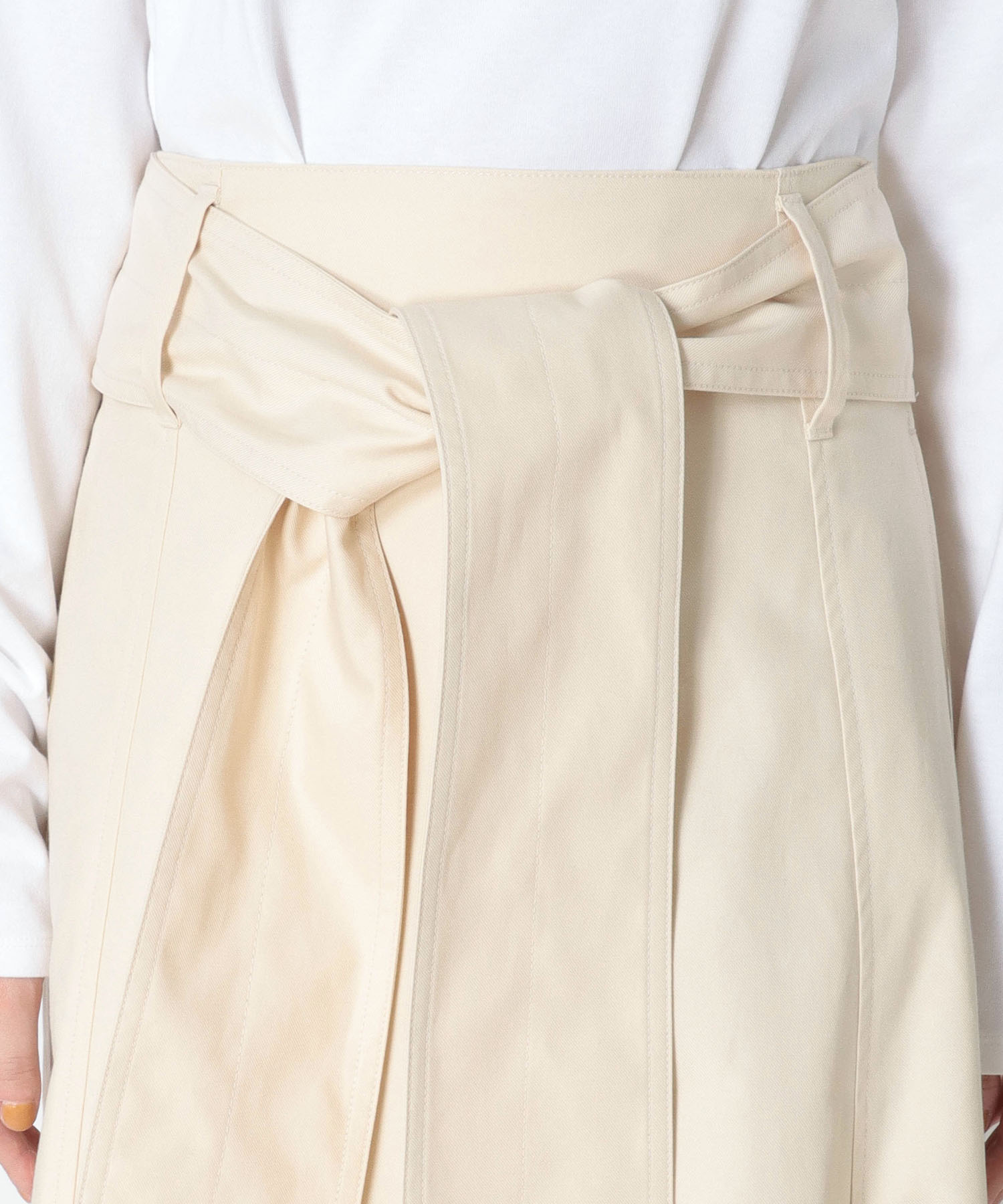 gaba design belt flare skirt