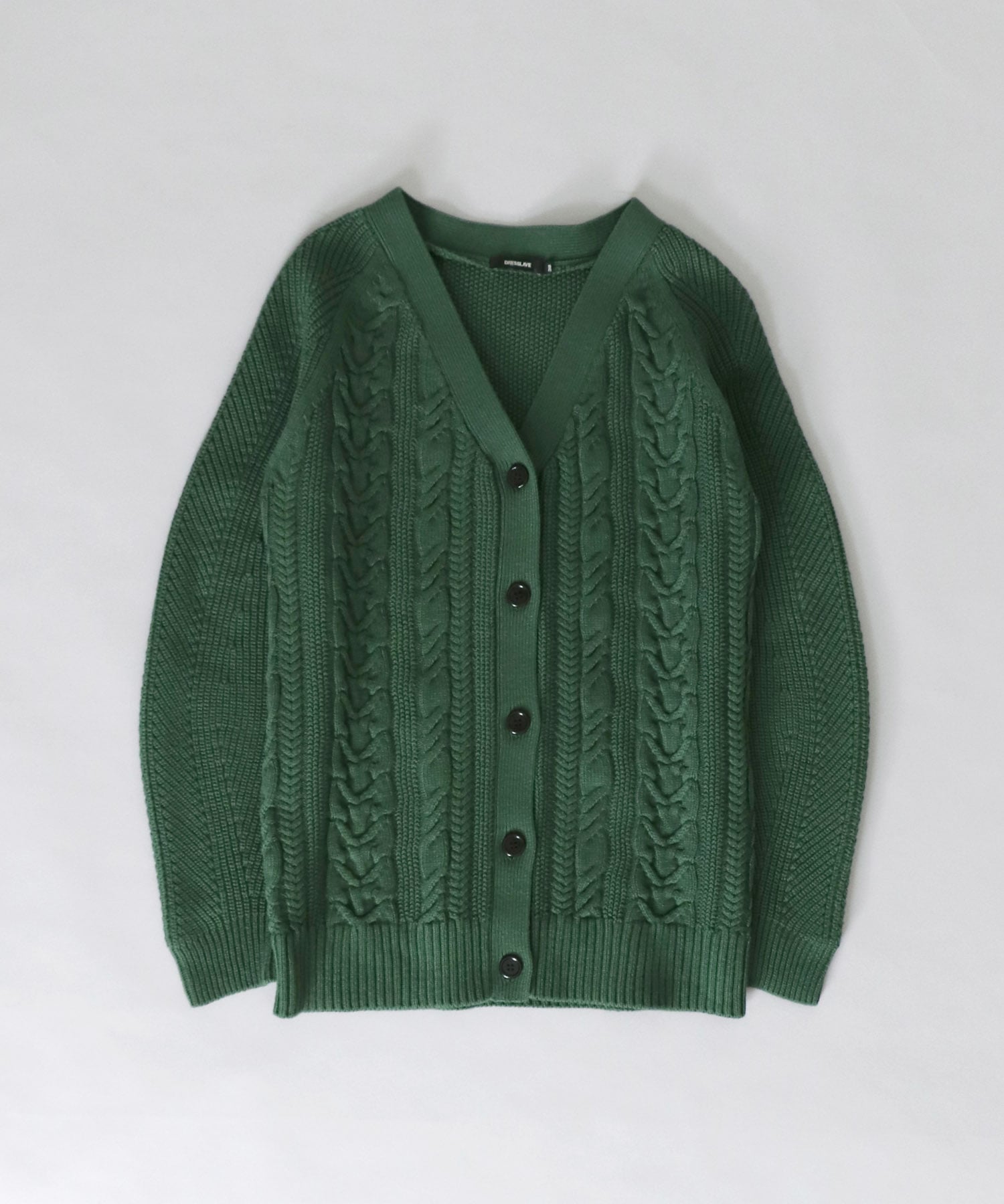 wool cable vneck cardigan
