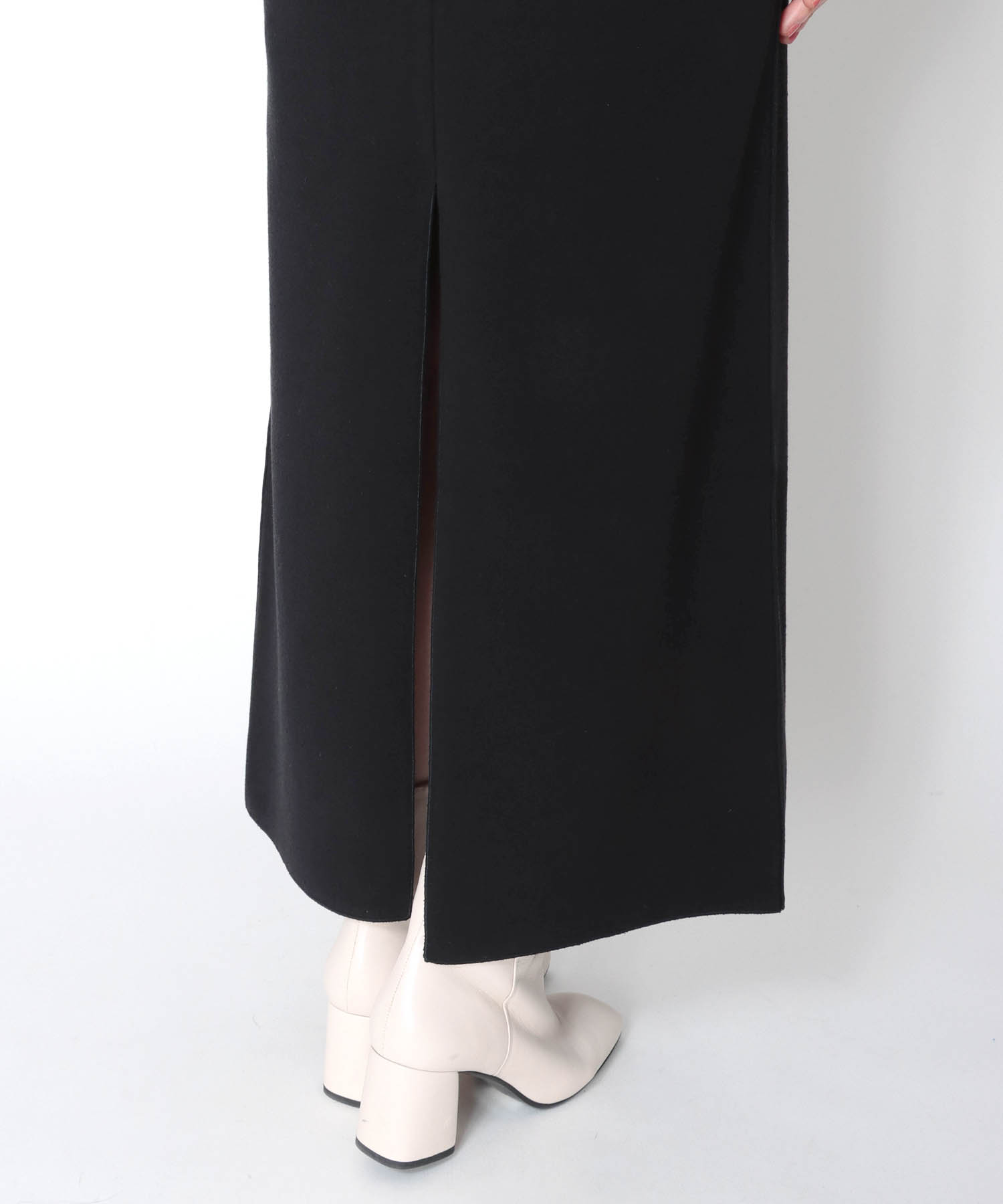 boucle cardboard pencil skirt