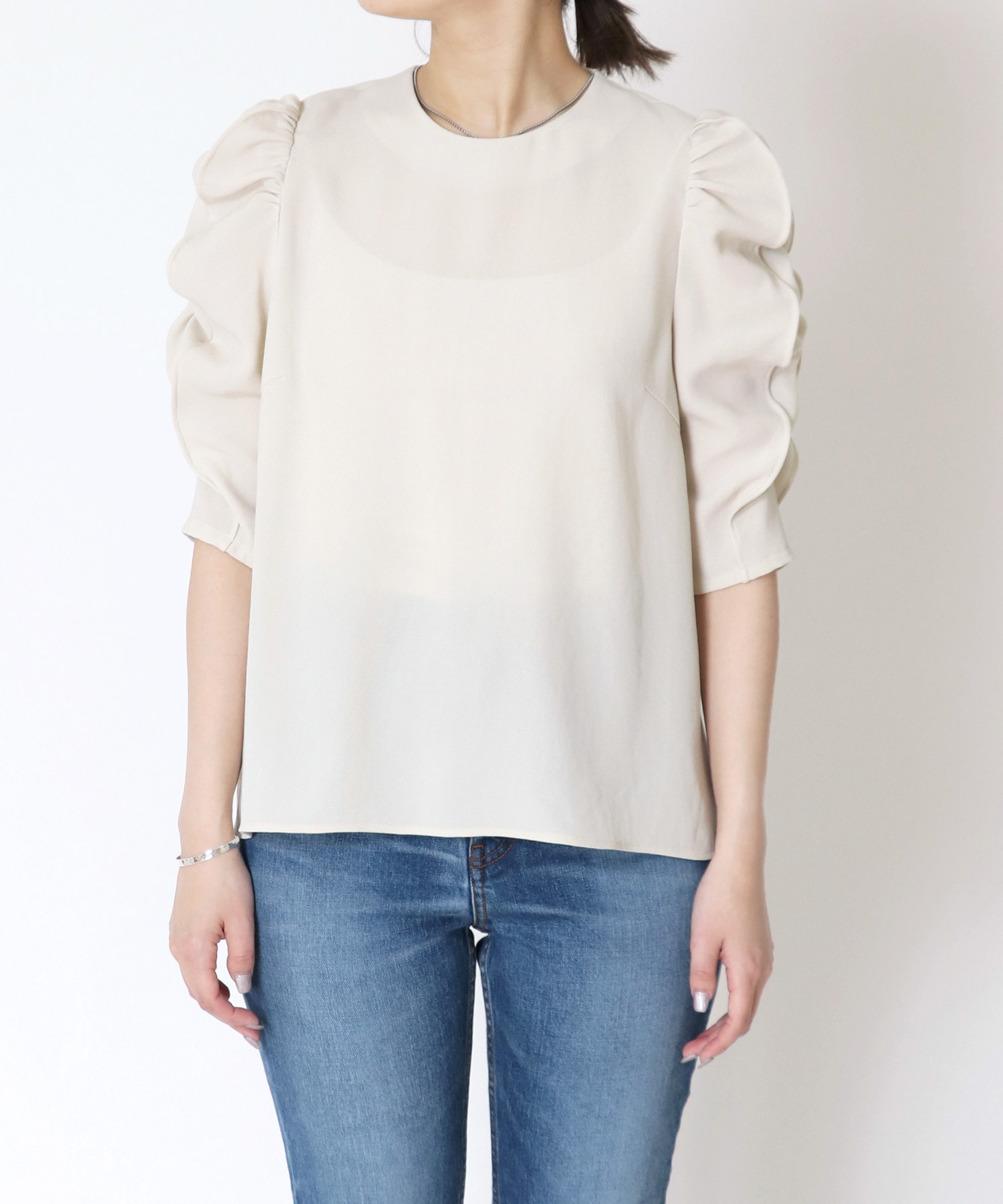 【新色追加】acetate heritage fril blouse