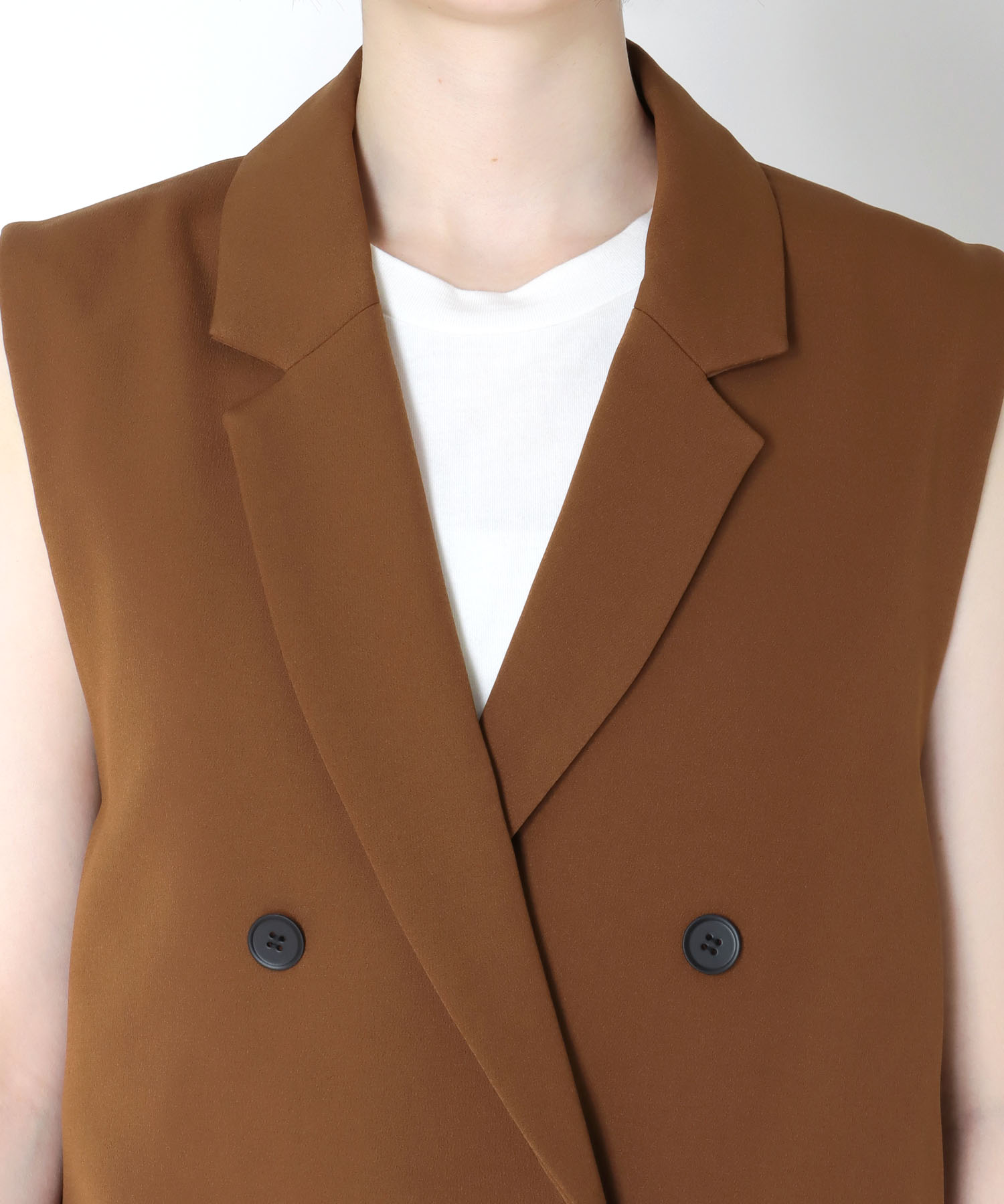 double cloth tailored gilet