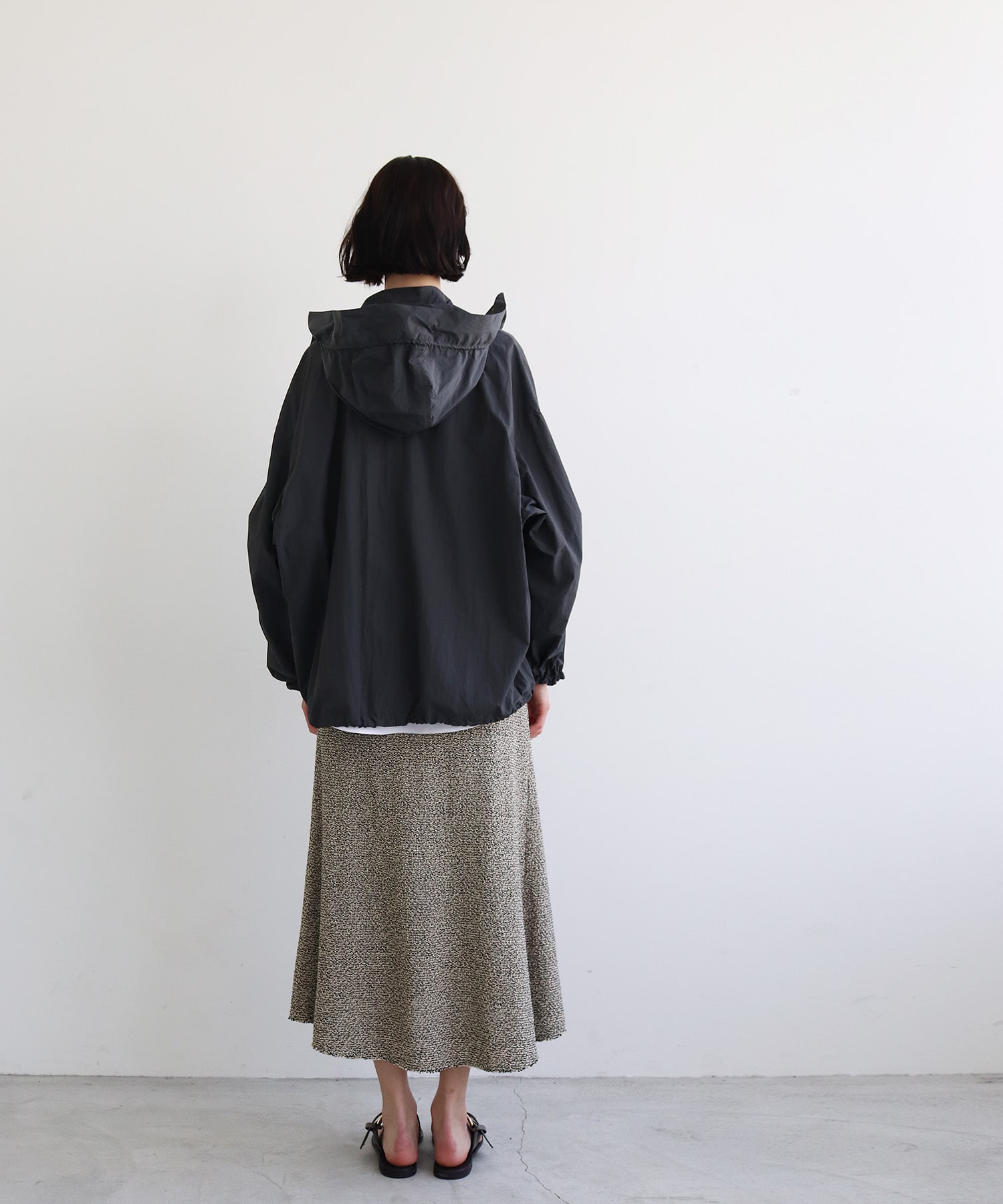 tweed knit panel flare skirt