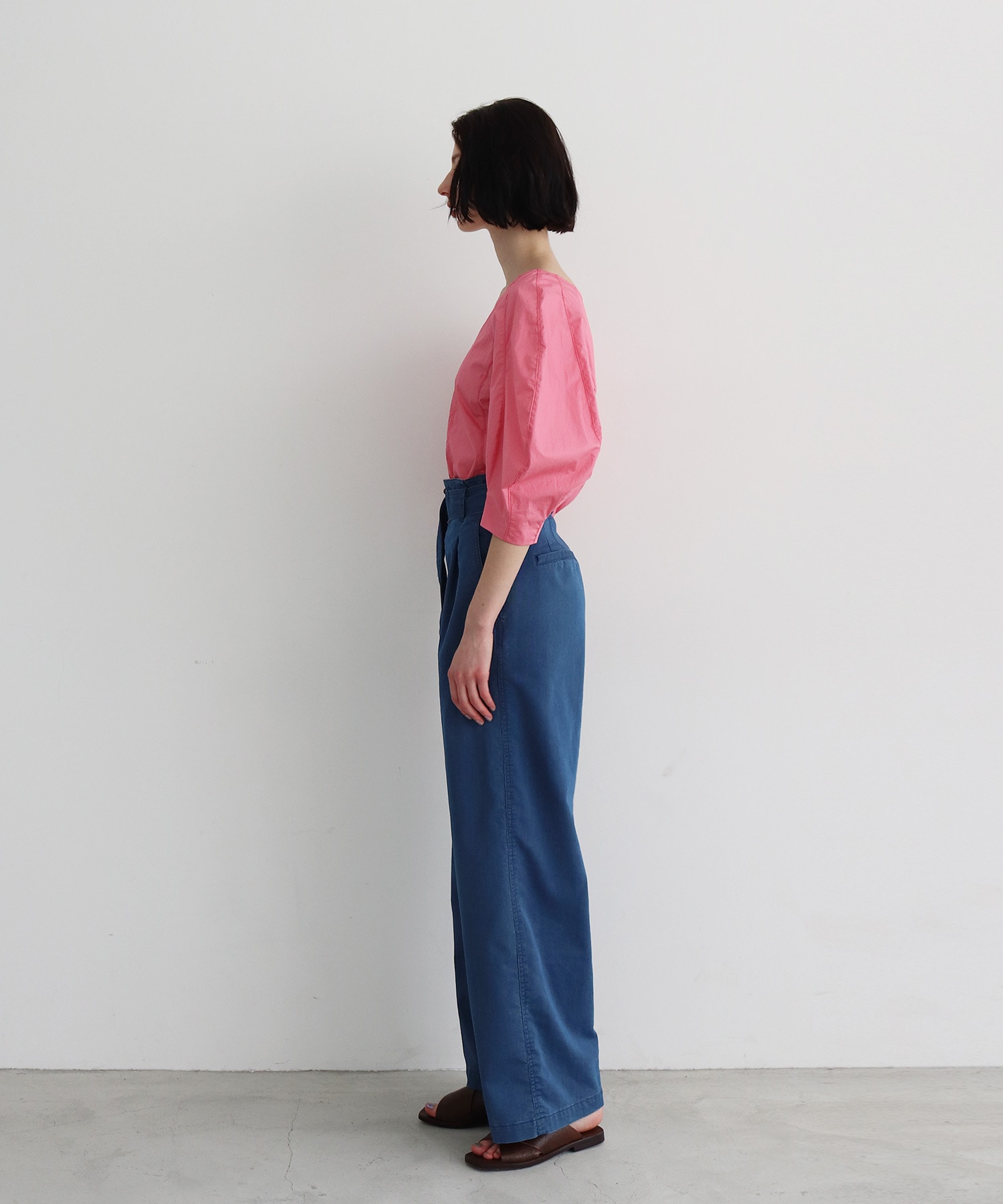 peplum balloon sleeve blouse