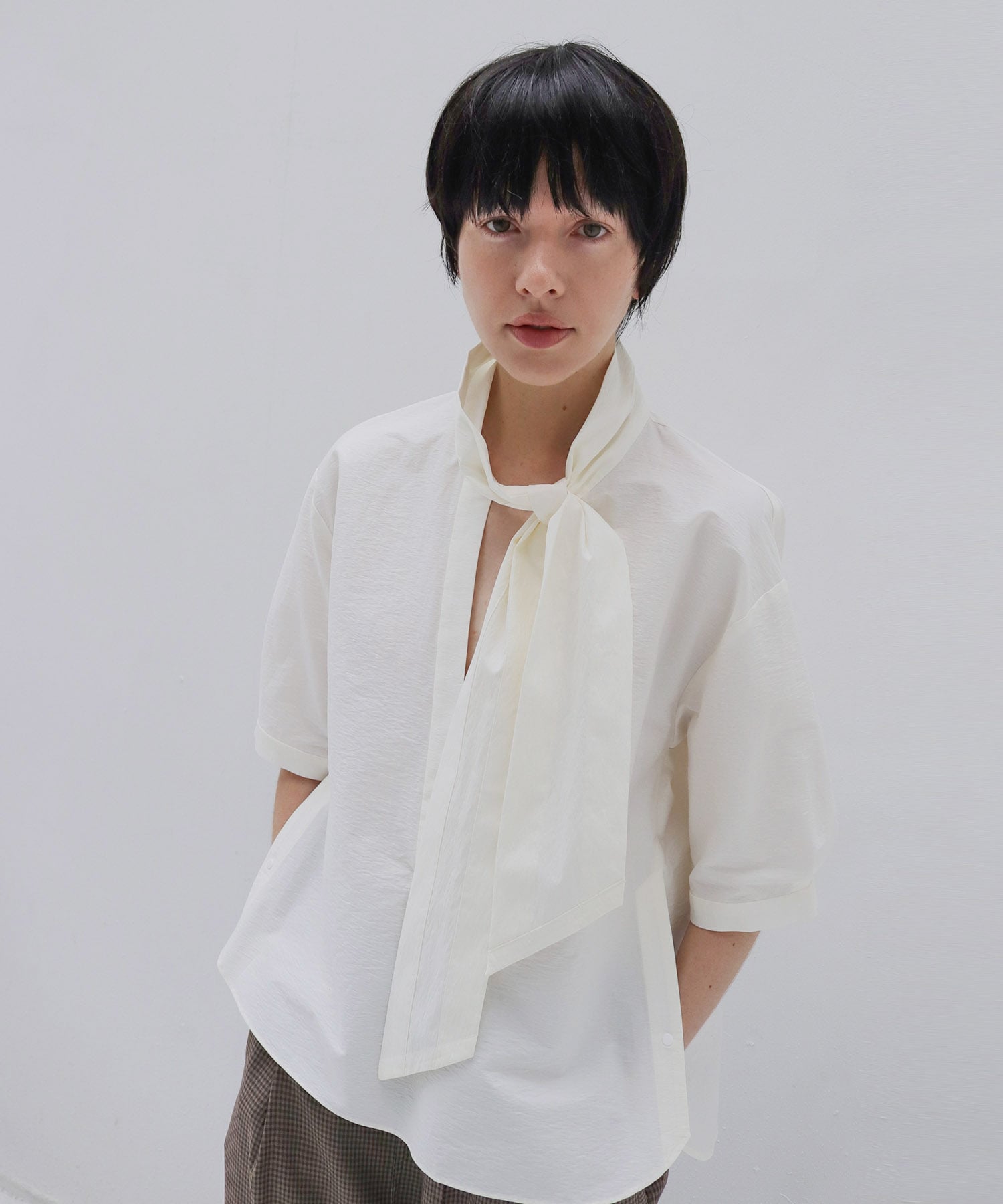 washer bow tie blouse