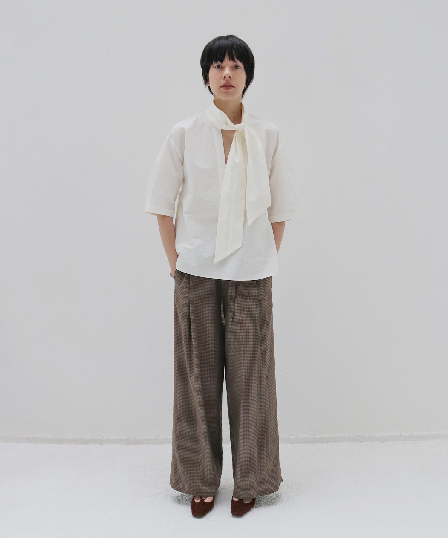 washer bow tie blouse