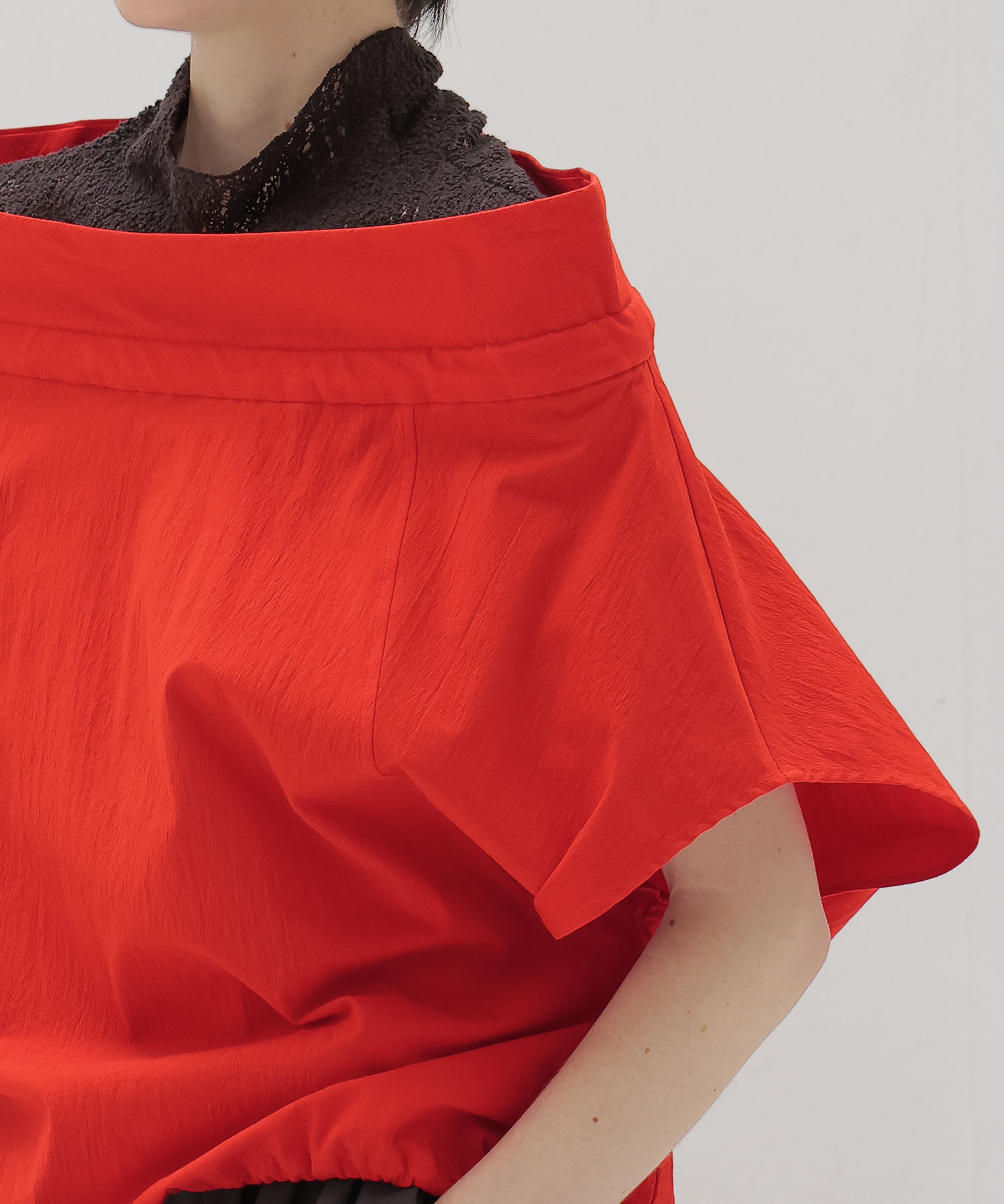 cotton 2way off shoulder blouse