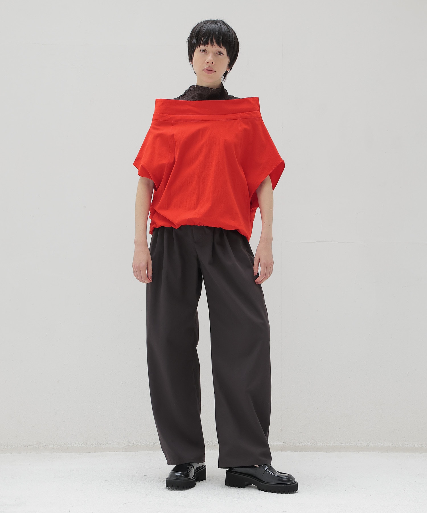 cotton 2way off shoulder blouse
