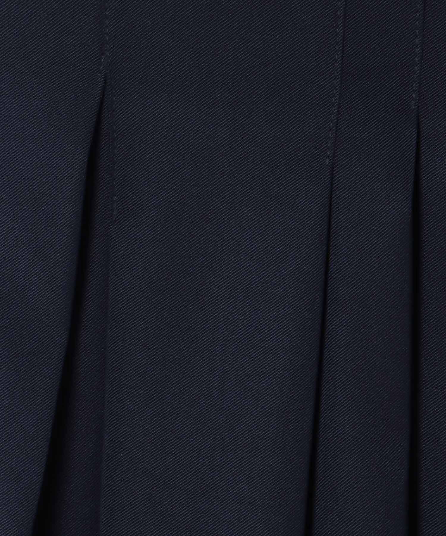 irregular tuck belt skirt
