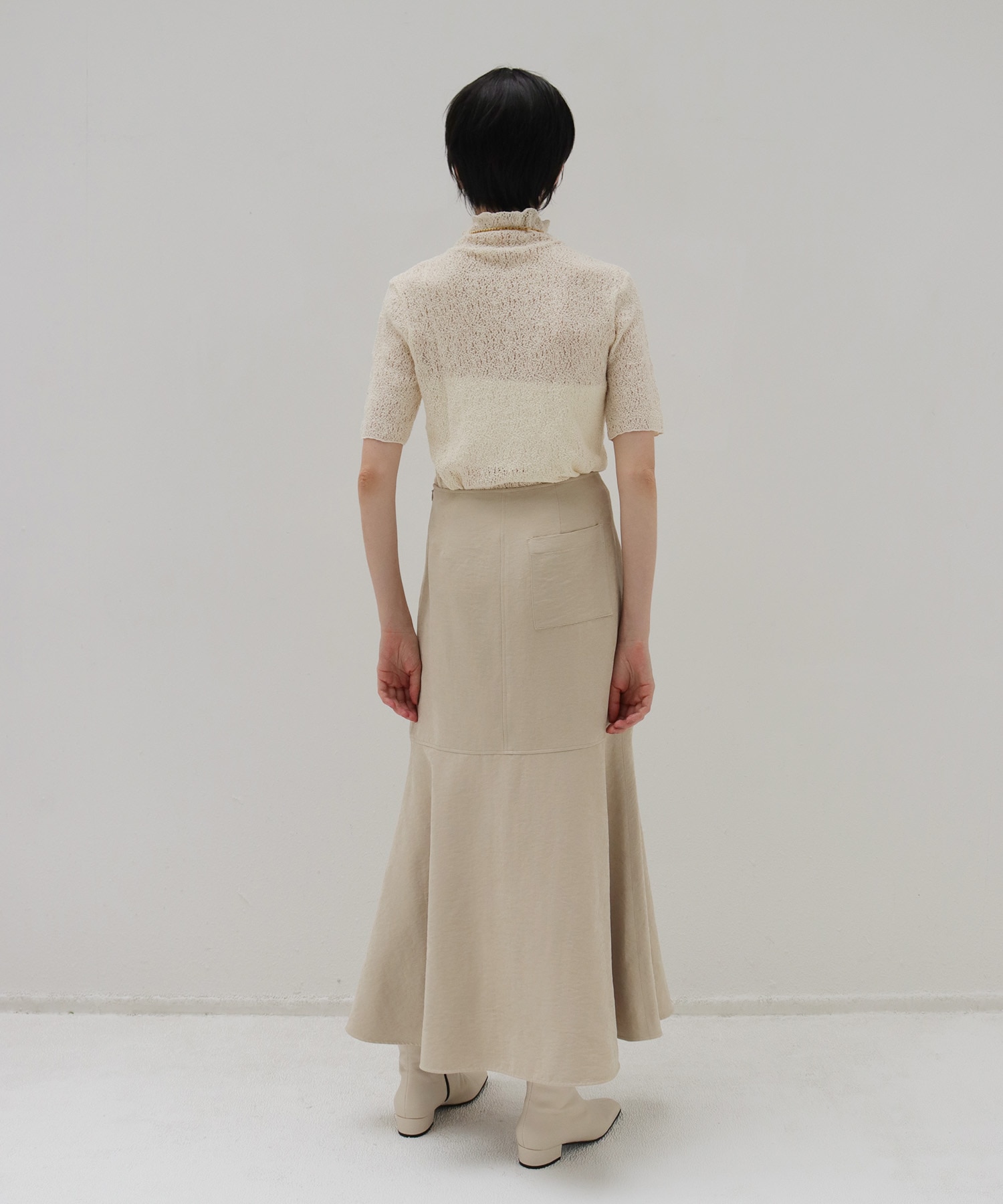 vintage smooth suede skirt