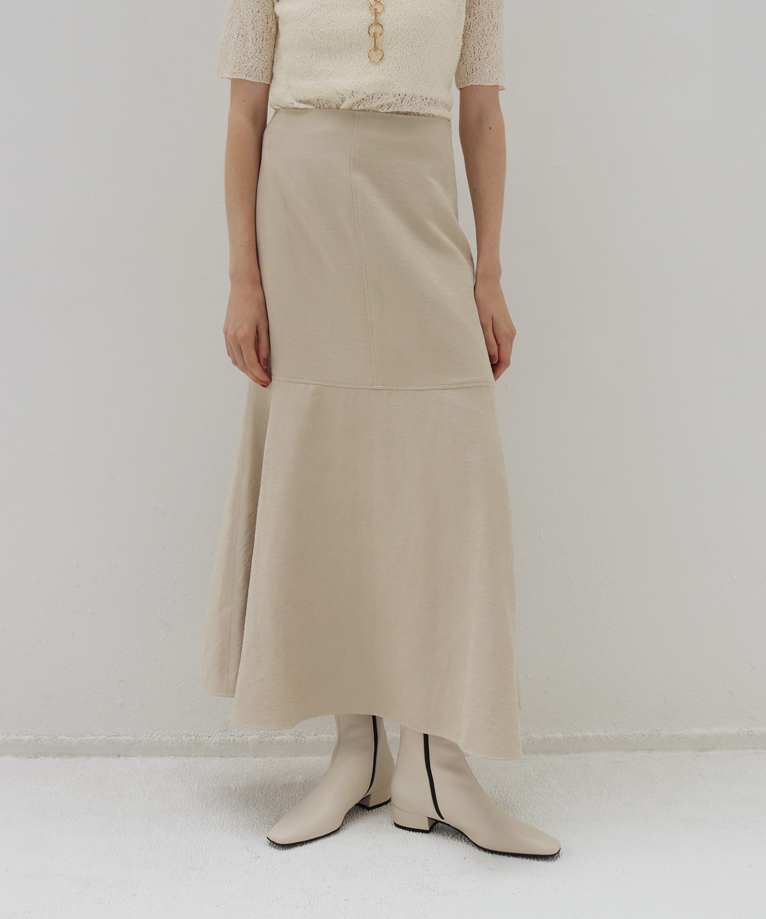 vintage smooth suede skirt