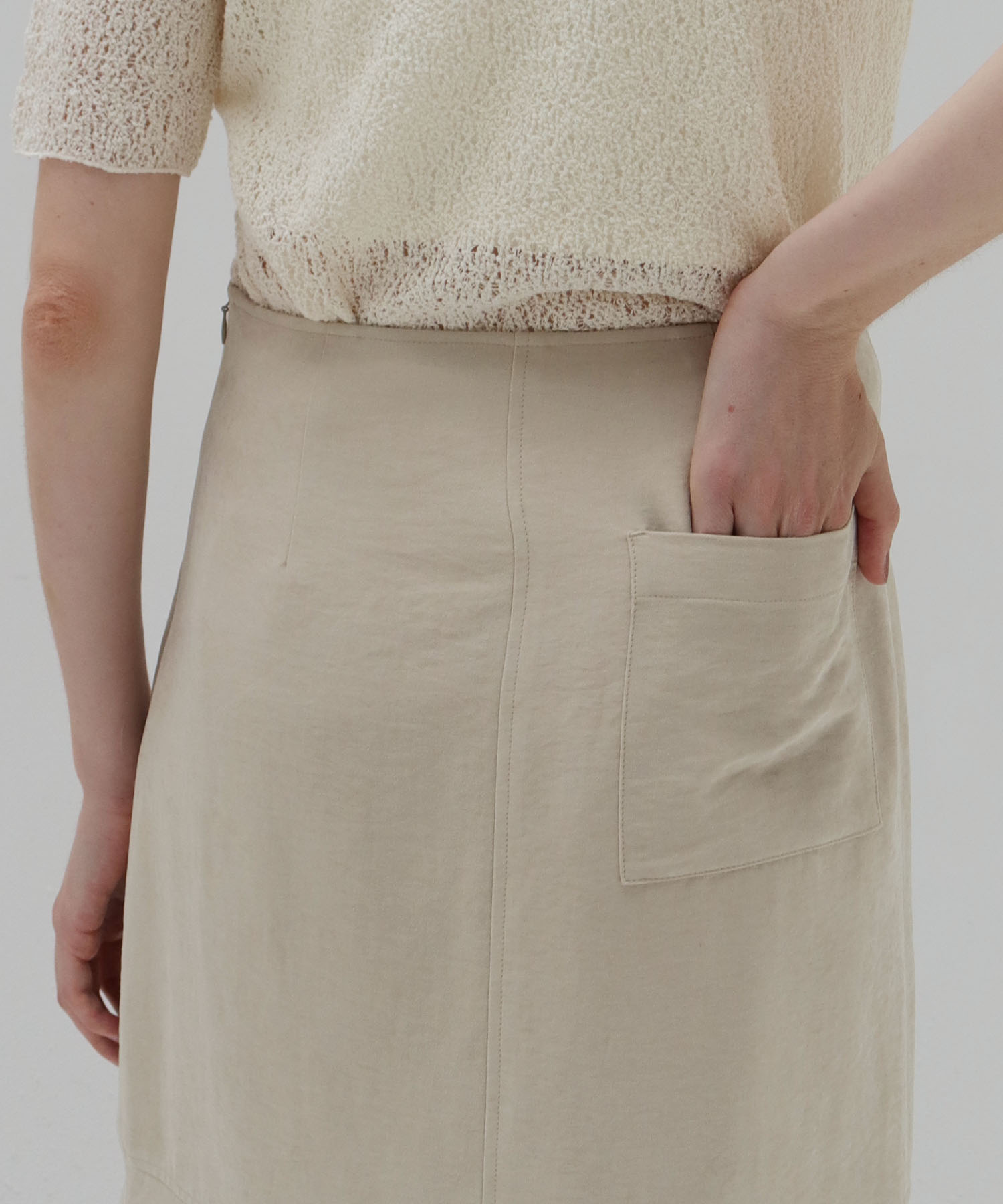 vintage smooth suede skirt