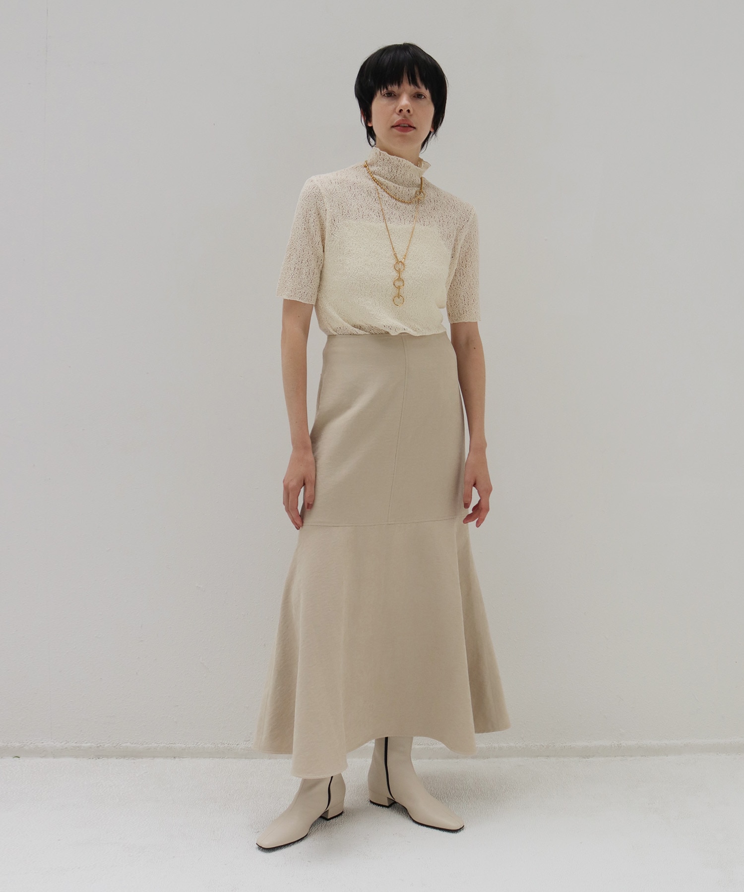 vintage smooth suede skirt