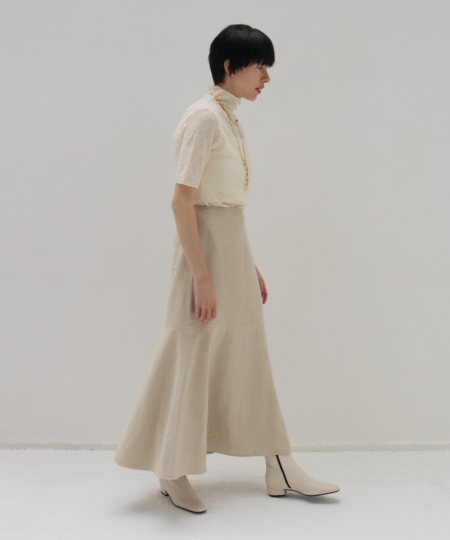 vintage smooth suede skirt