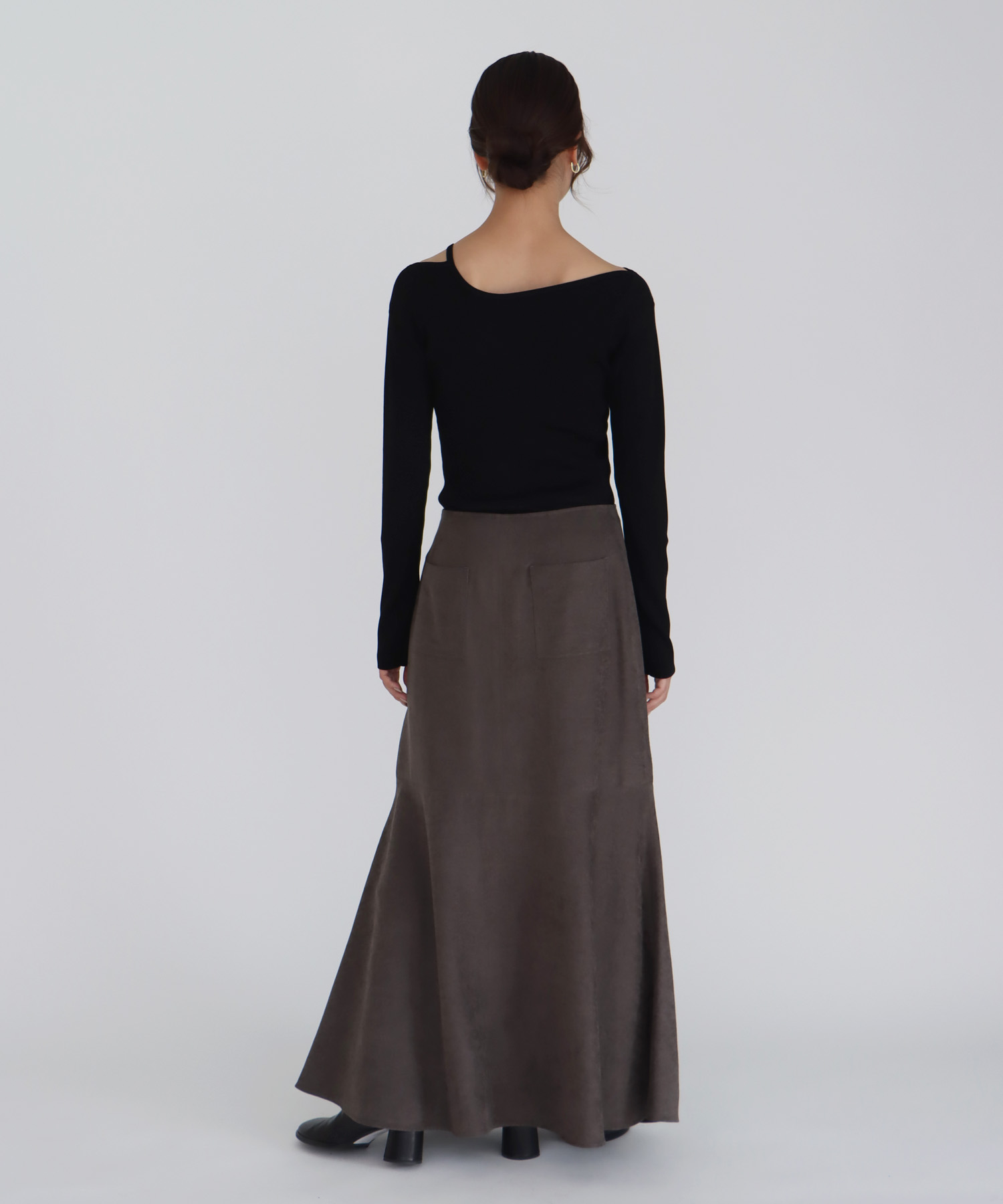 vintage smooth suede skirt