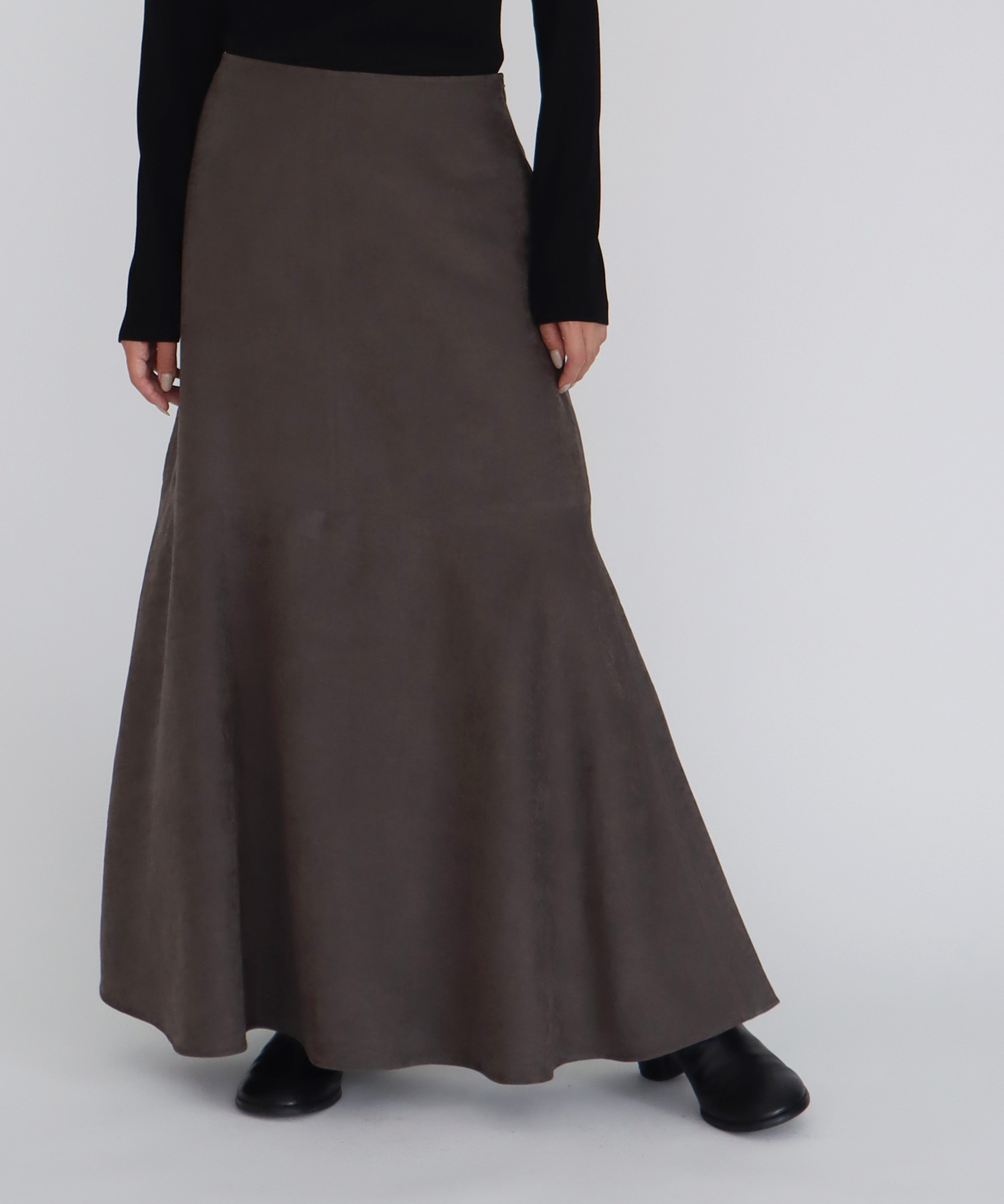 vintage smooth suede skirt