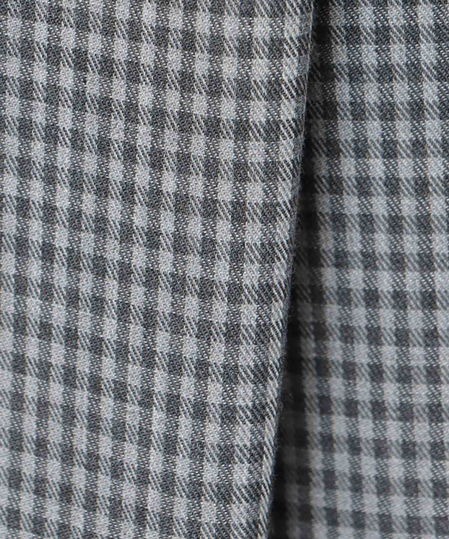 gingham check wide pants