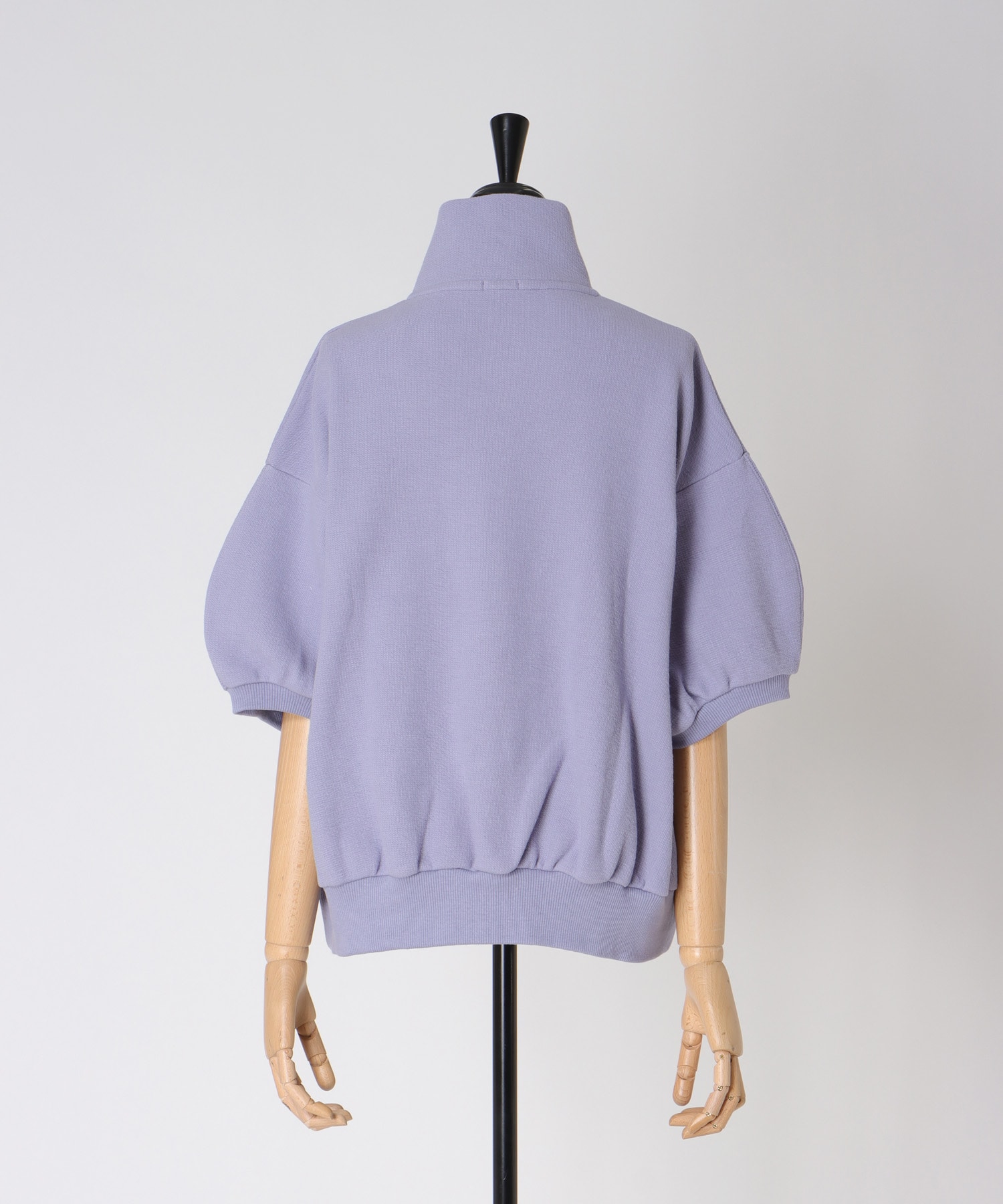 double face zip half sleeve pullover