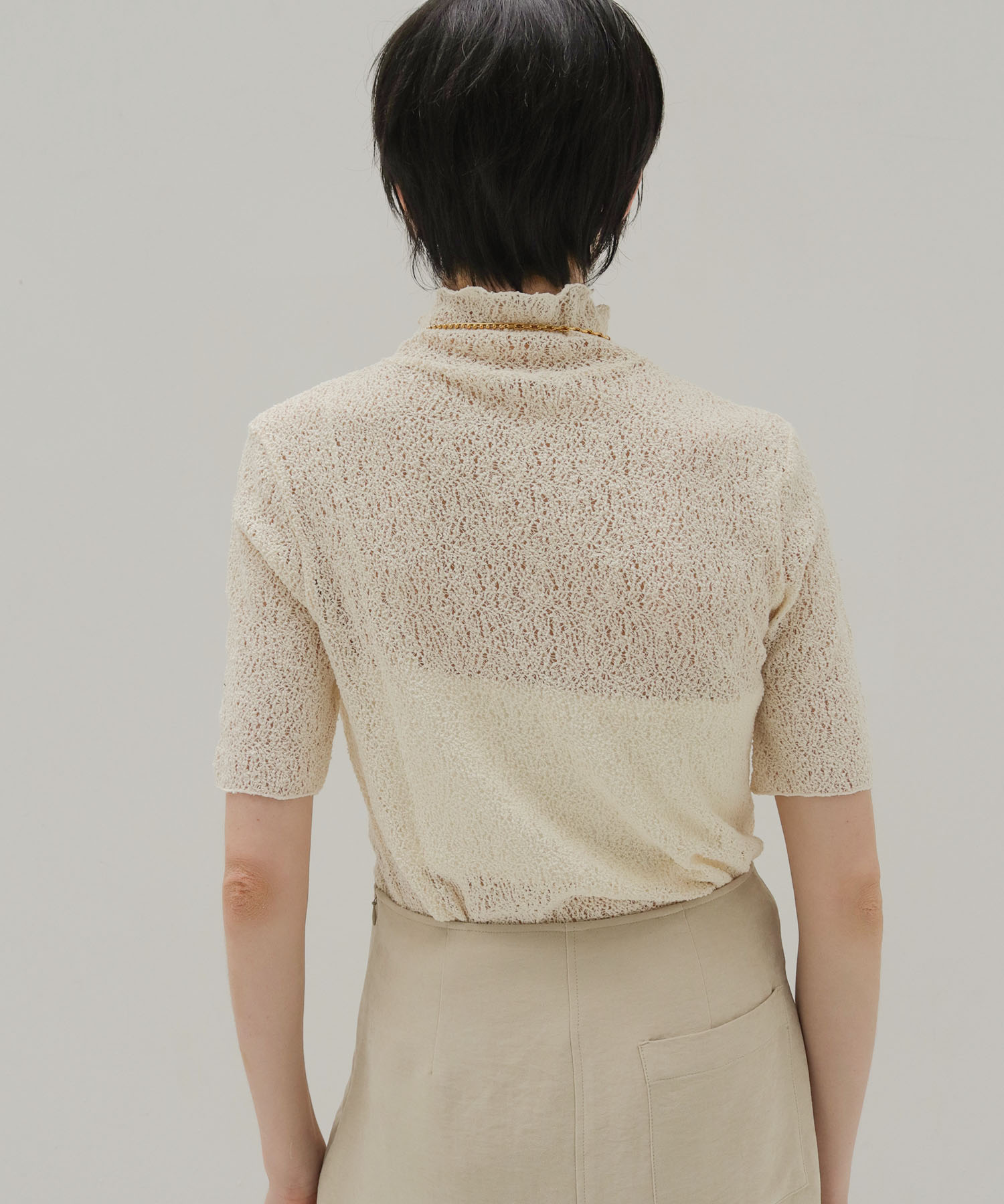 curly raschel half sleeve pullover | AND ON JIONE STORE