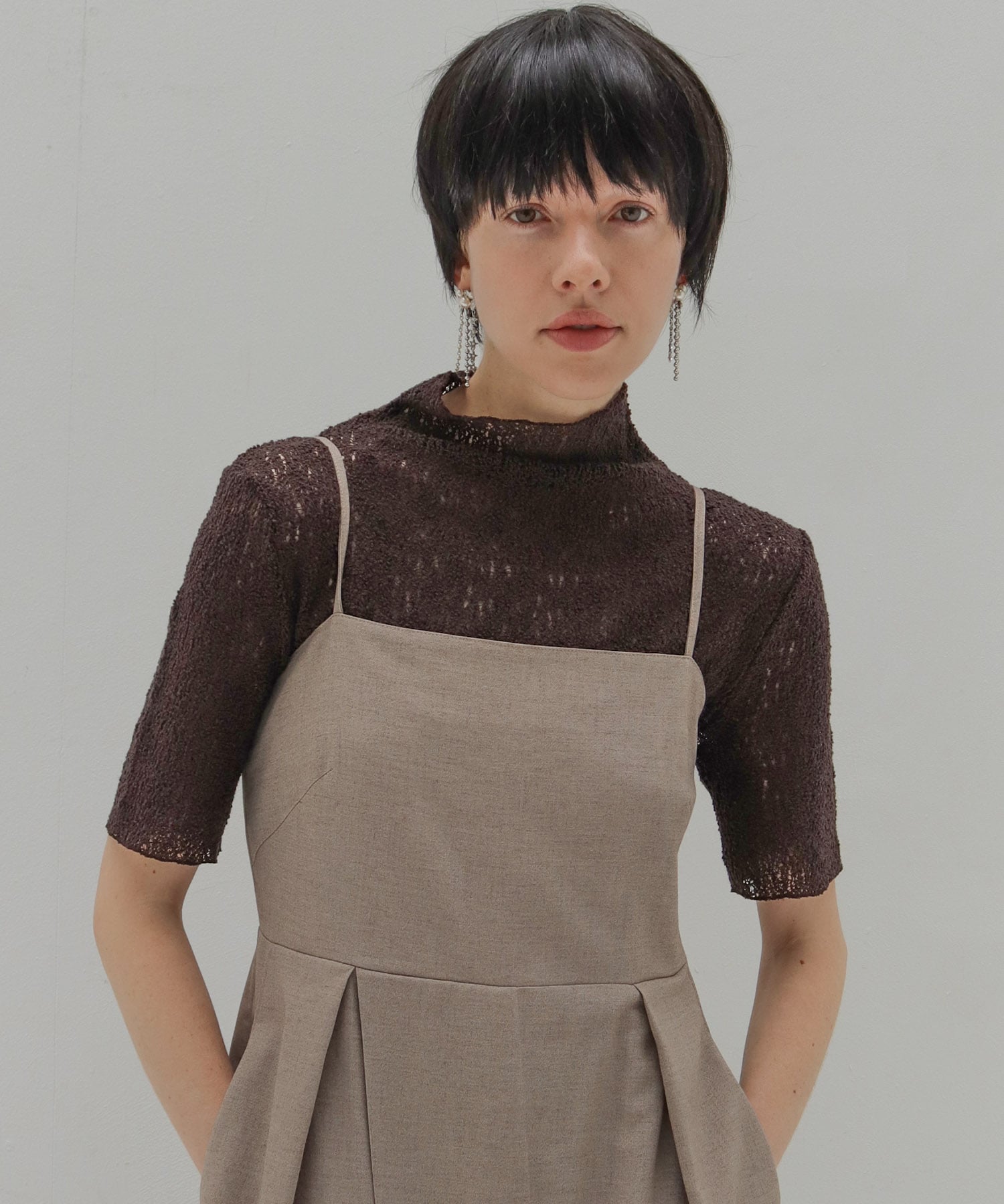 curly raschel half sleeve pullover | AND ON JIONE STORE