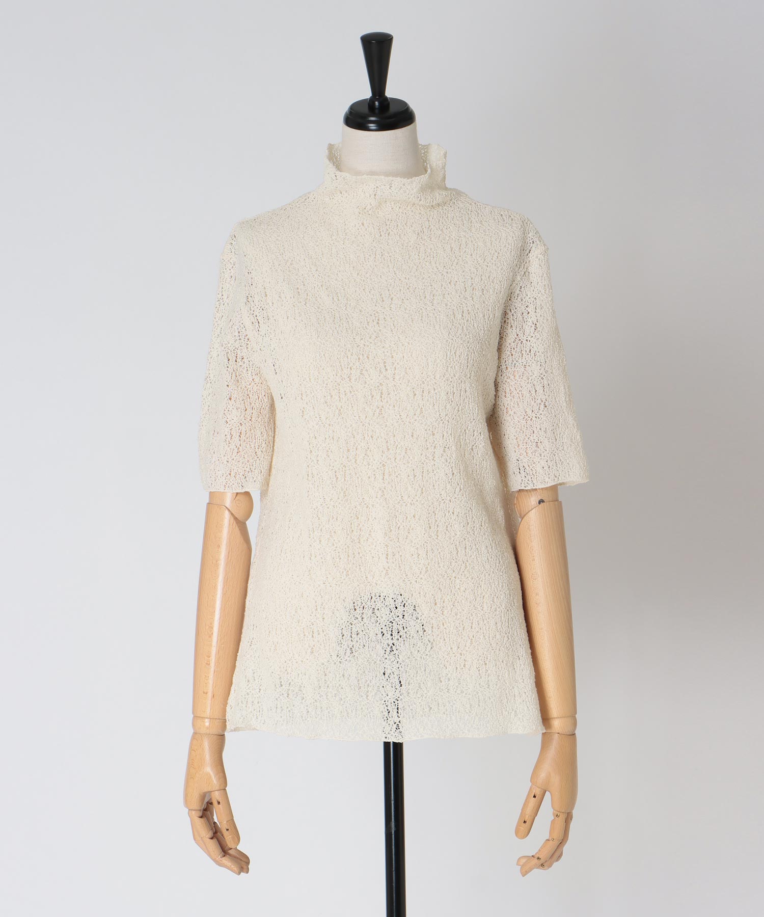 curly raschel half sleeve pullover