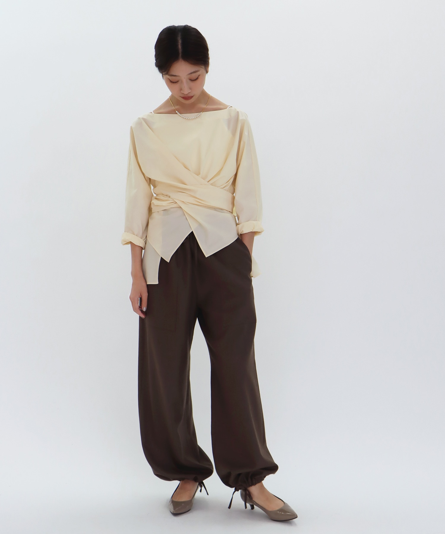 cross hem design shirt