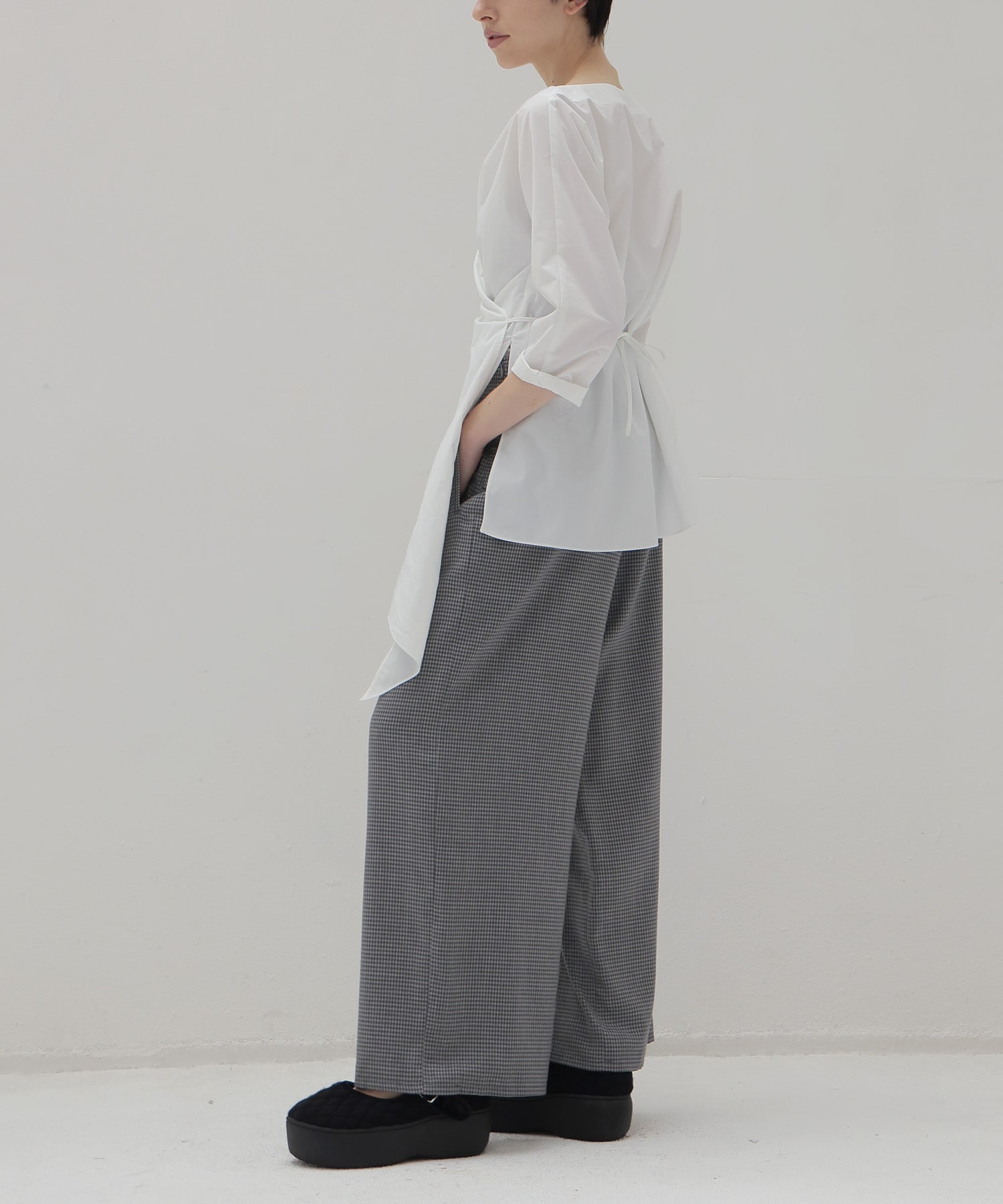 cross hem design shirt