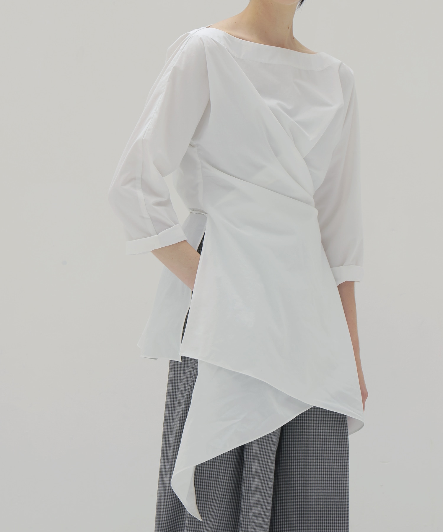 cross hem design shirt