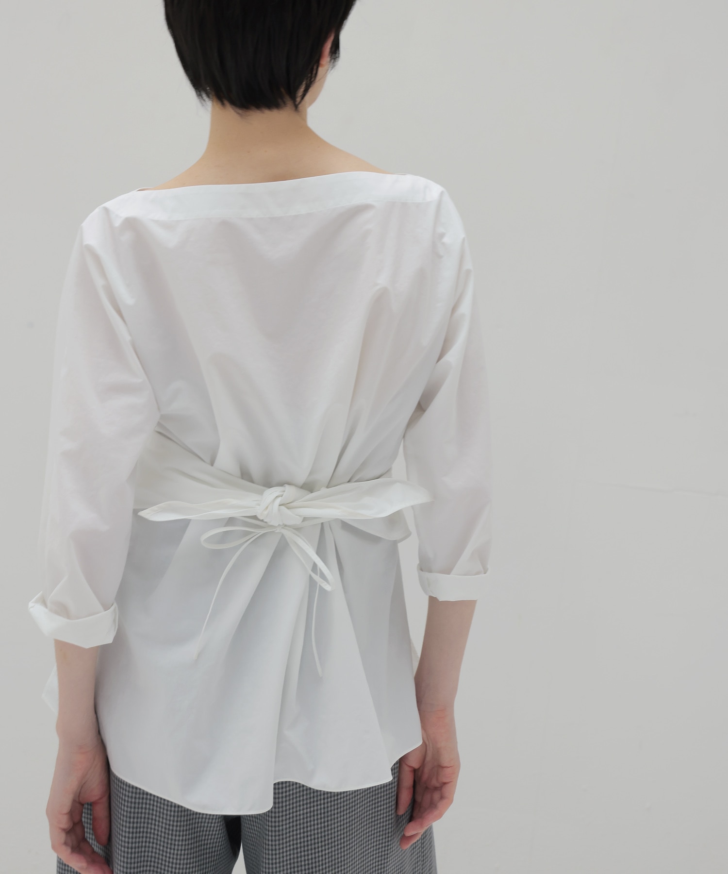 cross hem design shirt