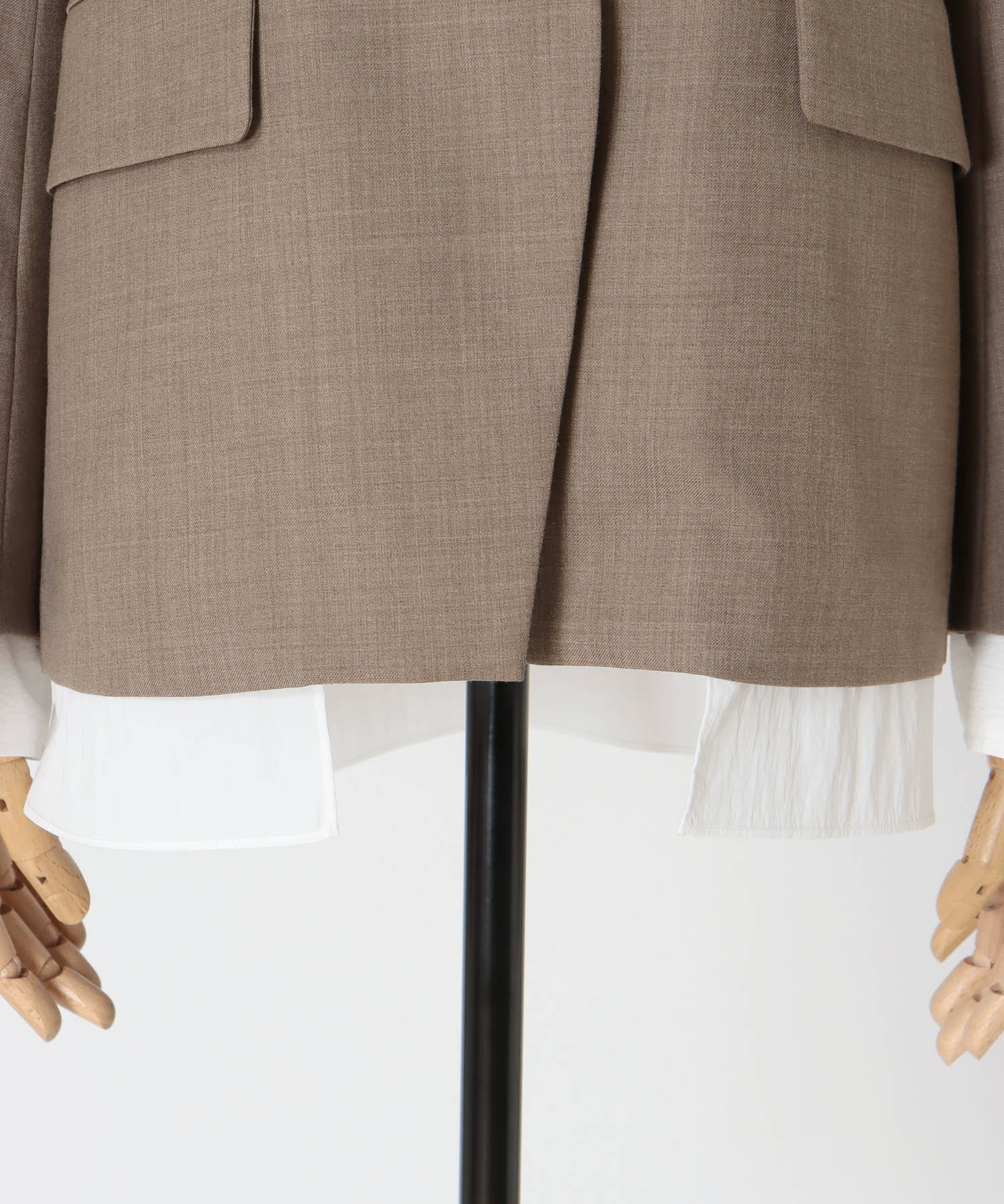 layered shirt tailored jacket