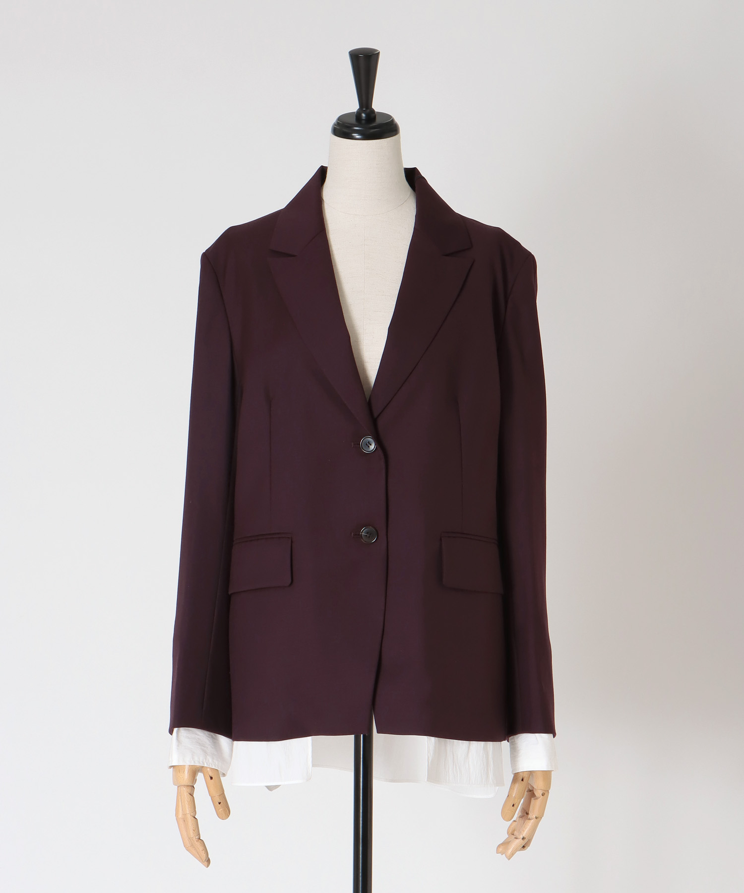 layered shirt tailored jacket