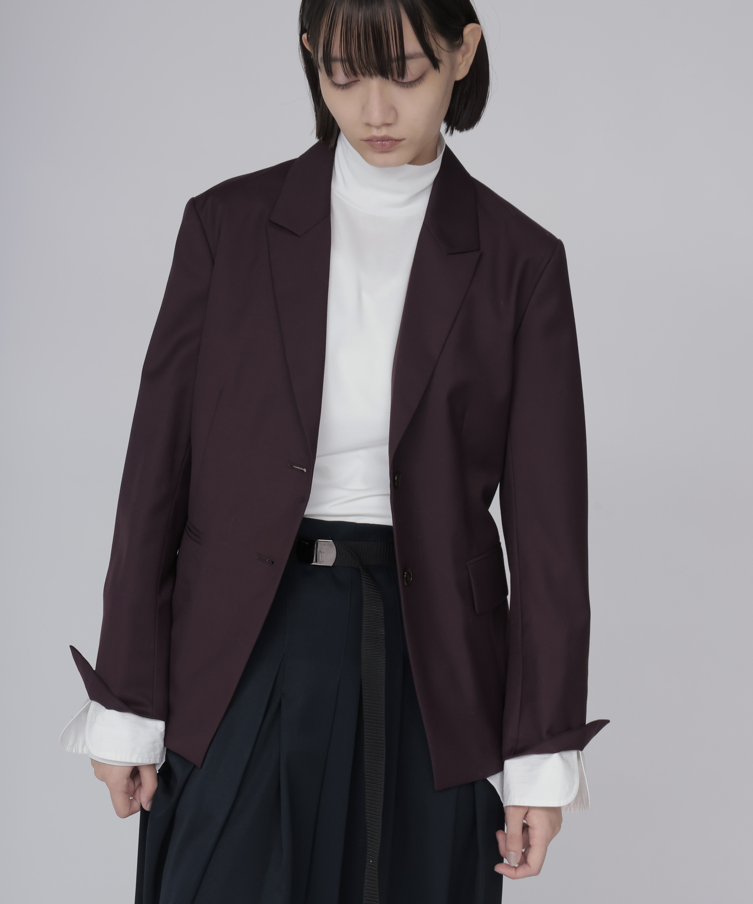 layered shirt tailored jacket