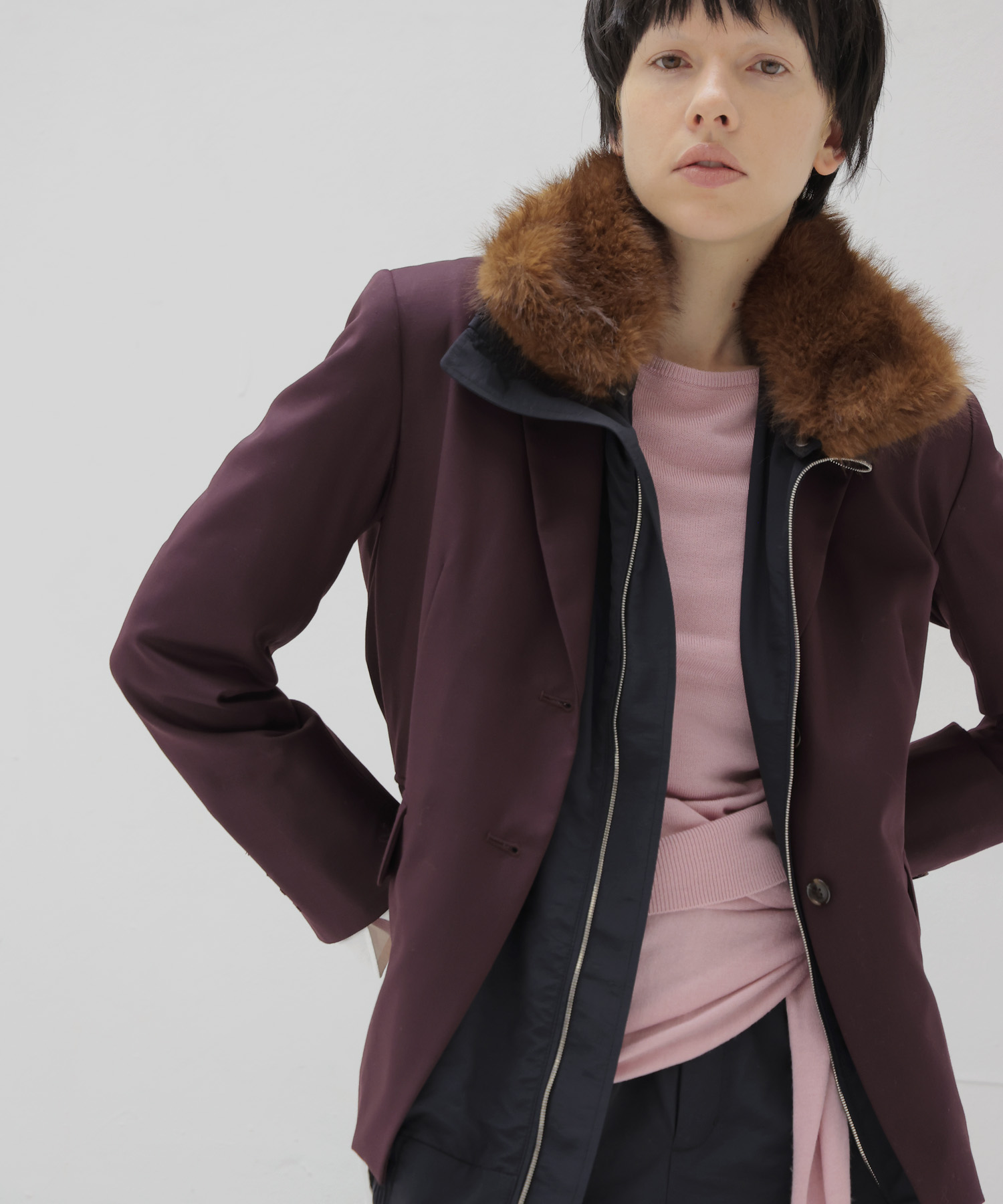 layered shirt tailored jacket